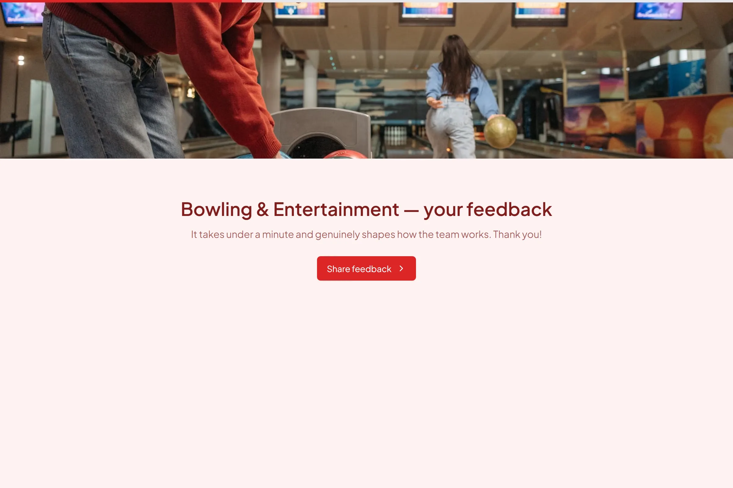 Bowling & Entertainment Satisfaction Survey template preview