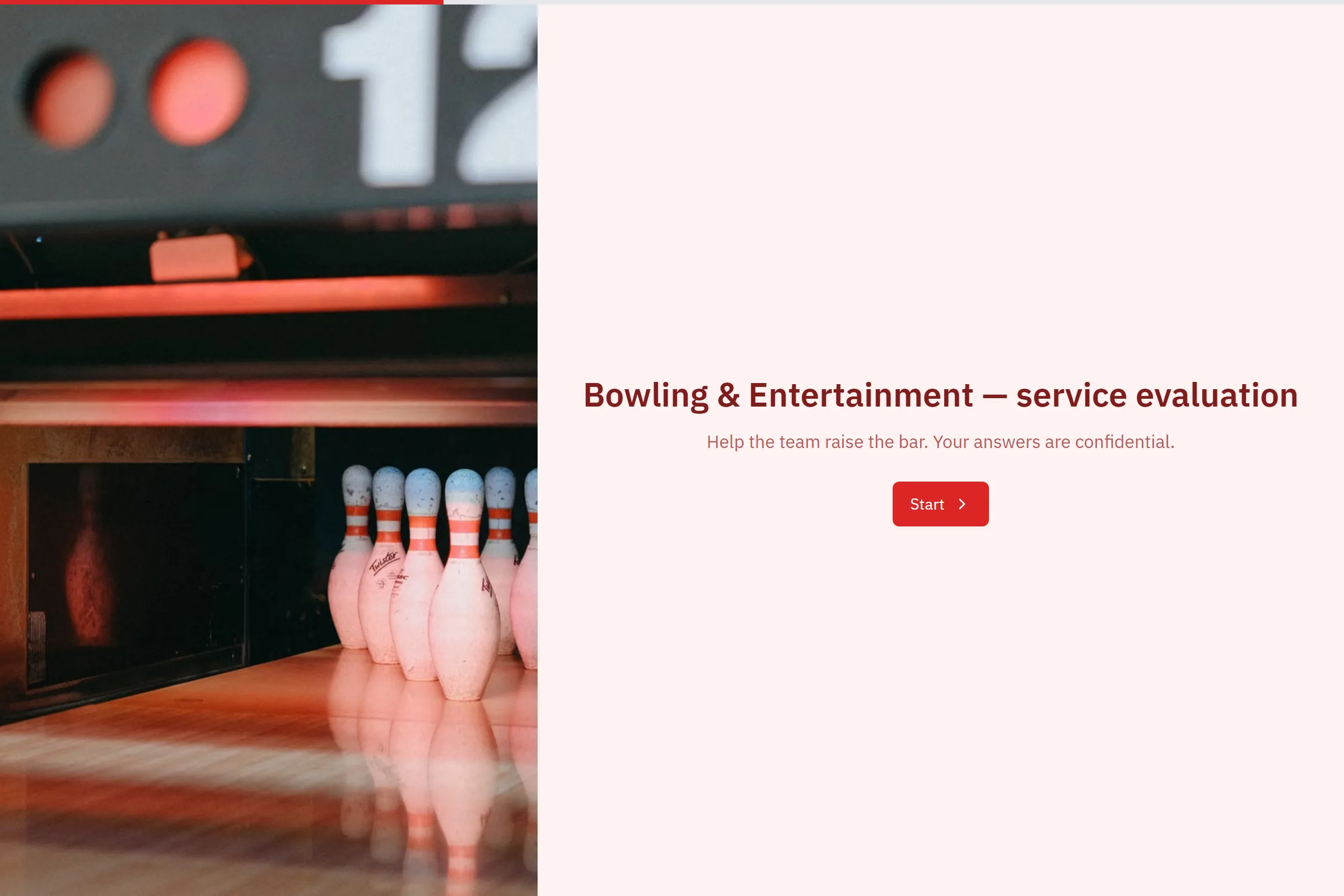 Bowling & Entertainment Service Evaluation template preview