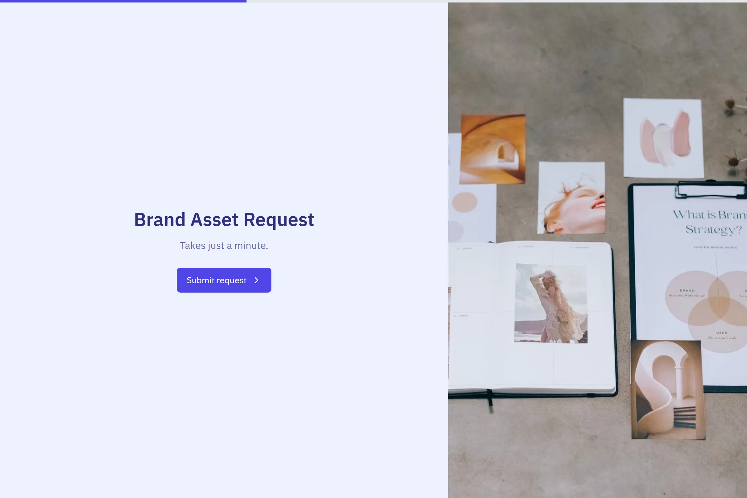 Brand Asset Request template preview
