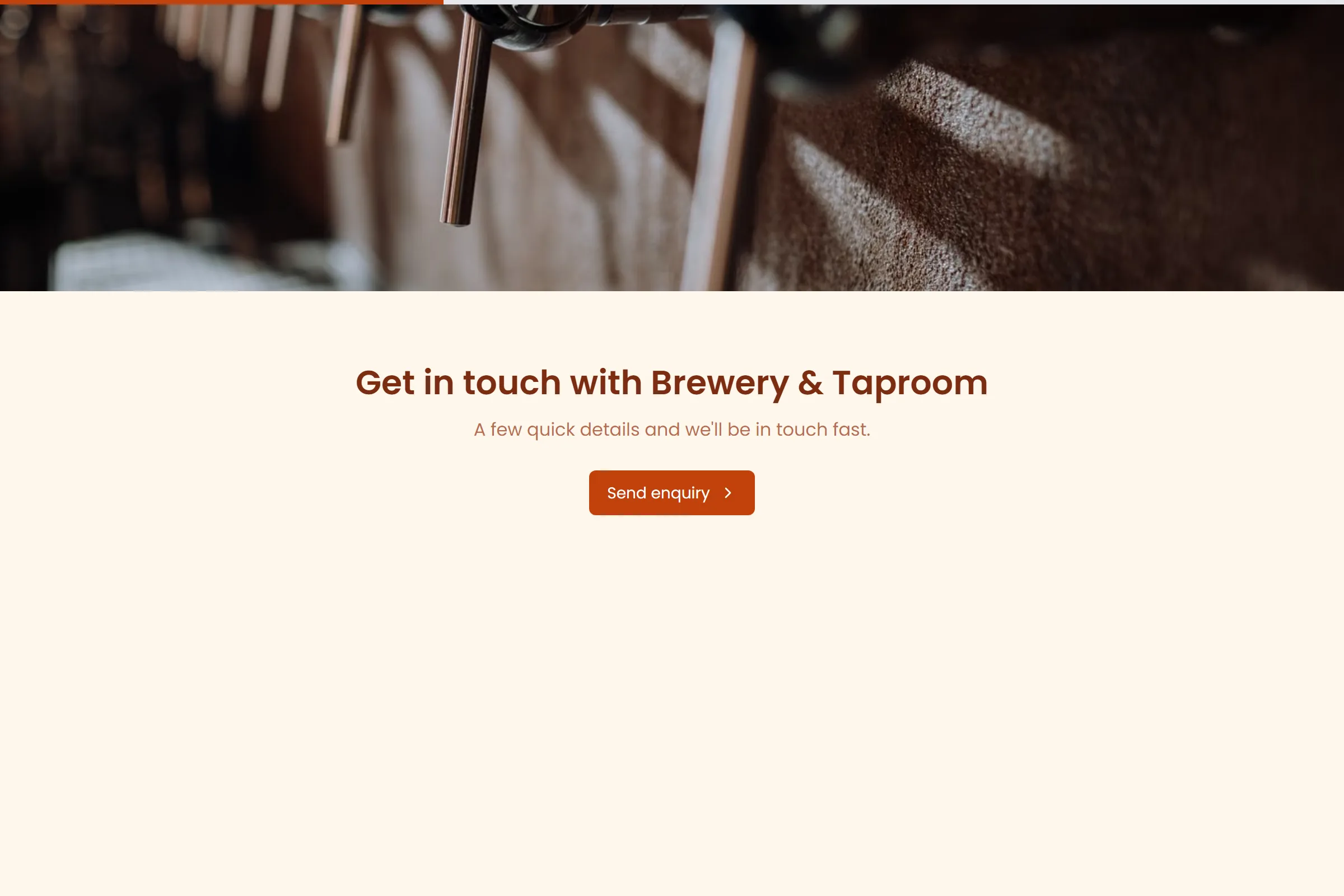 Brewery & Taproom Enquiry template preview