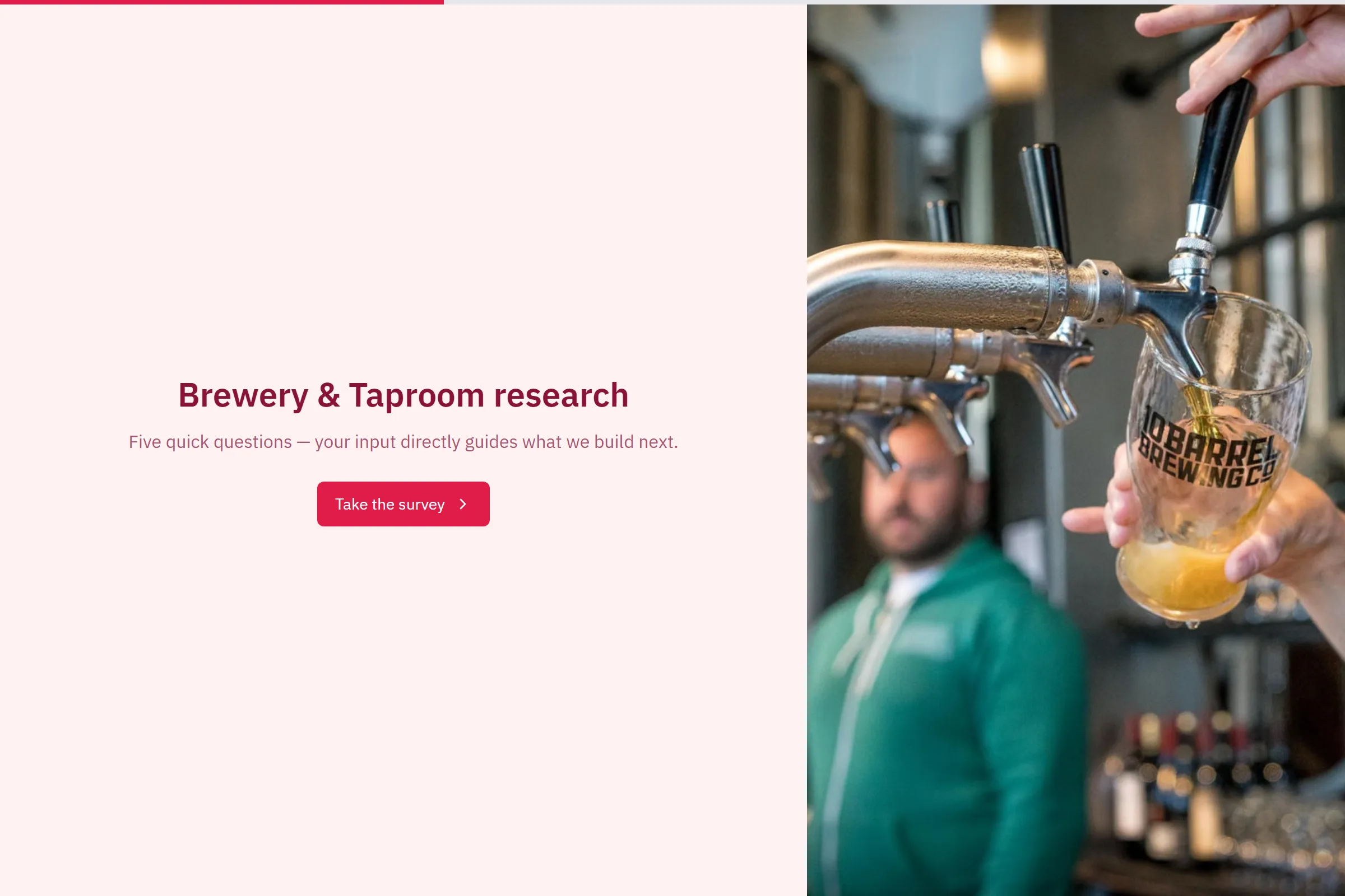 Brewery & Taproom Market Research Survey template preview