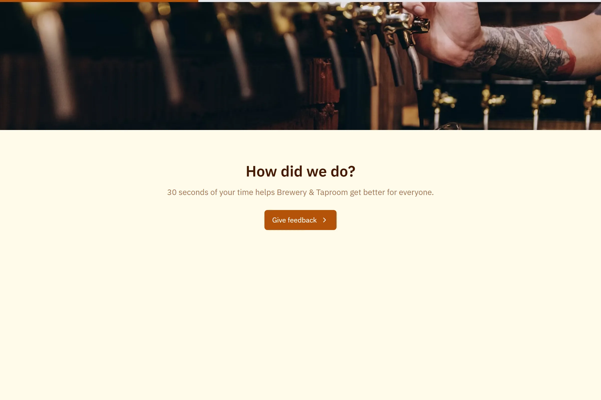 Brewery & Taproom Quick Feedback template preview