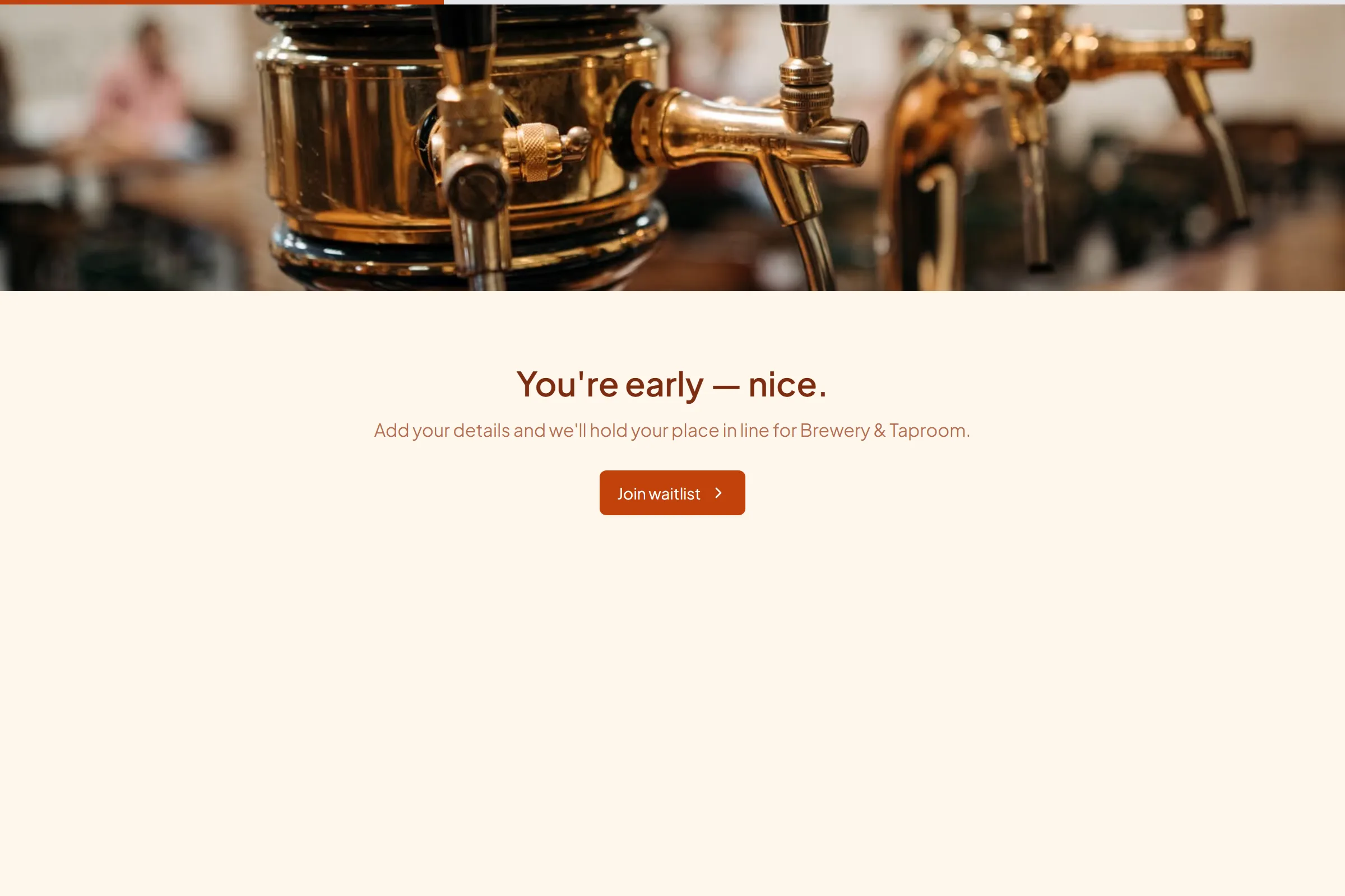 Brewery & Taproom Waitlist template preview