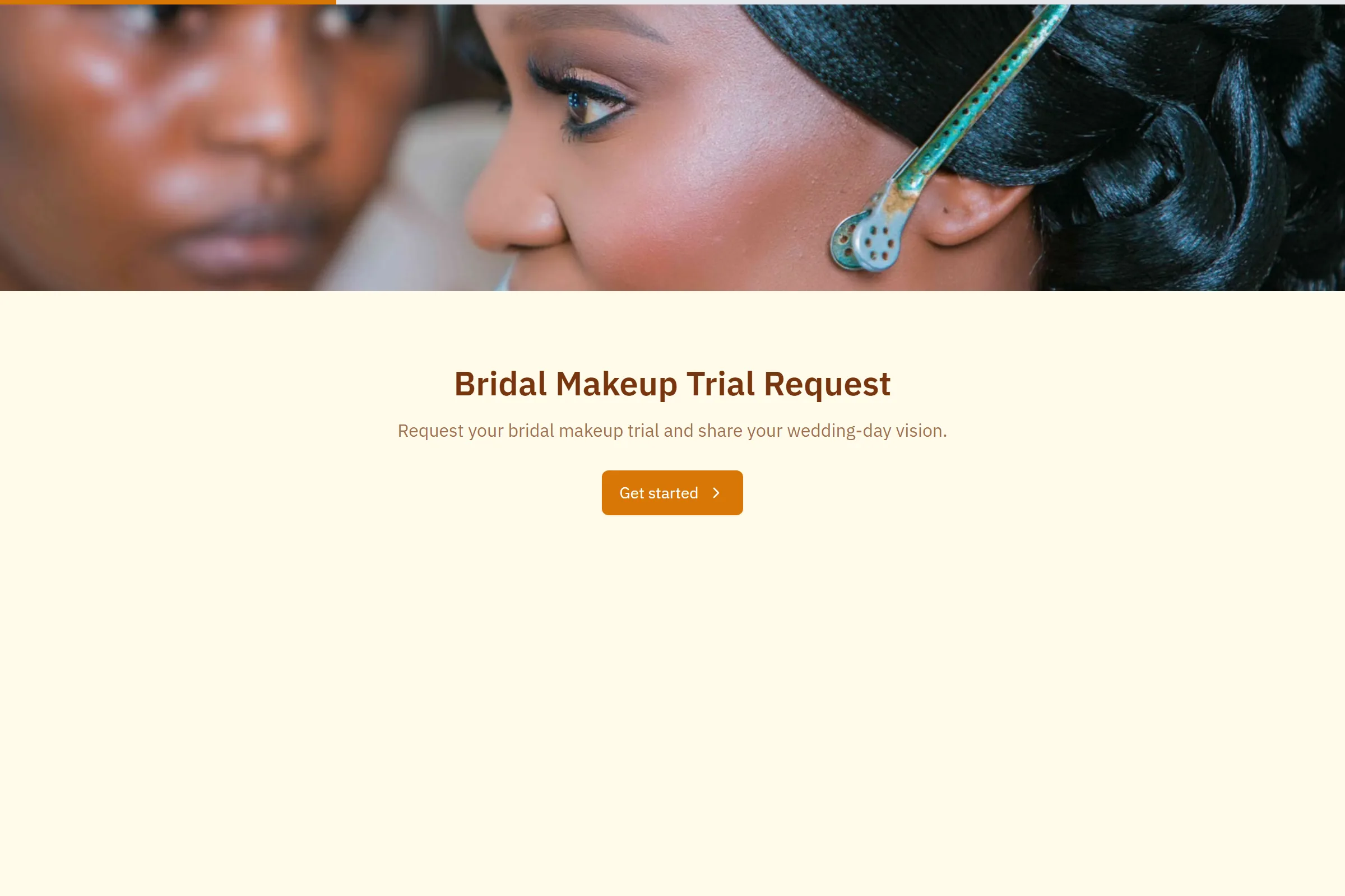 Bridal Makeup Trial Request template preview
