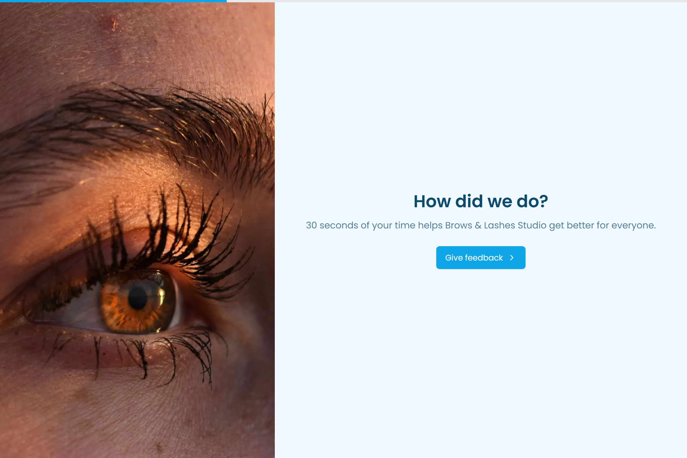Brows & Lashes Studio Quick Feedback template preview
