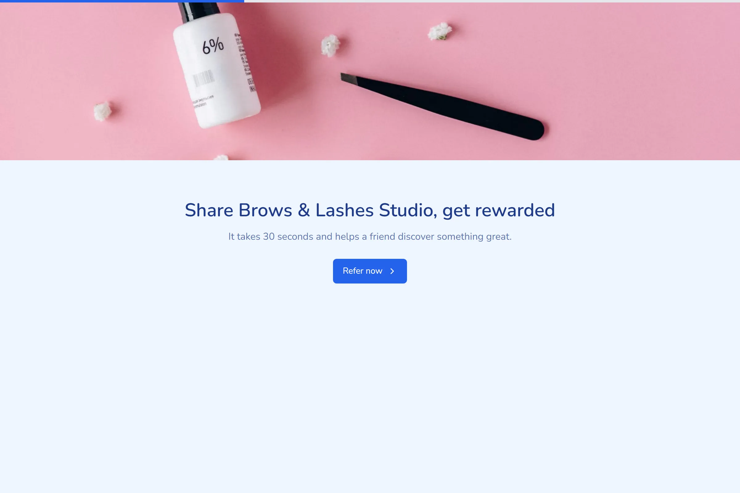 Brows & Lashes Studio Referral Form template preview