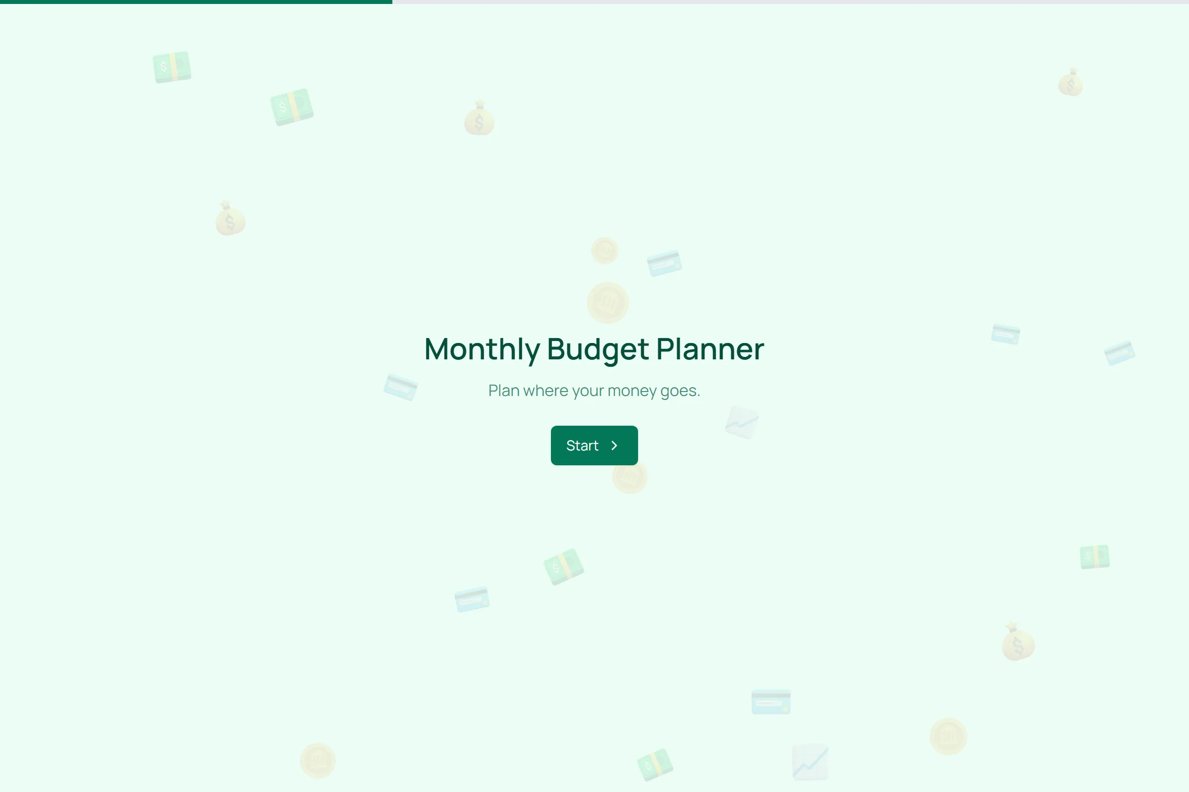 Monthly Budget Planner template preview