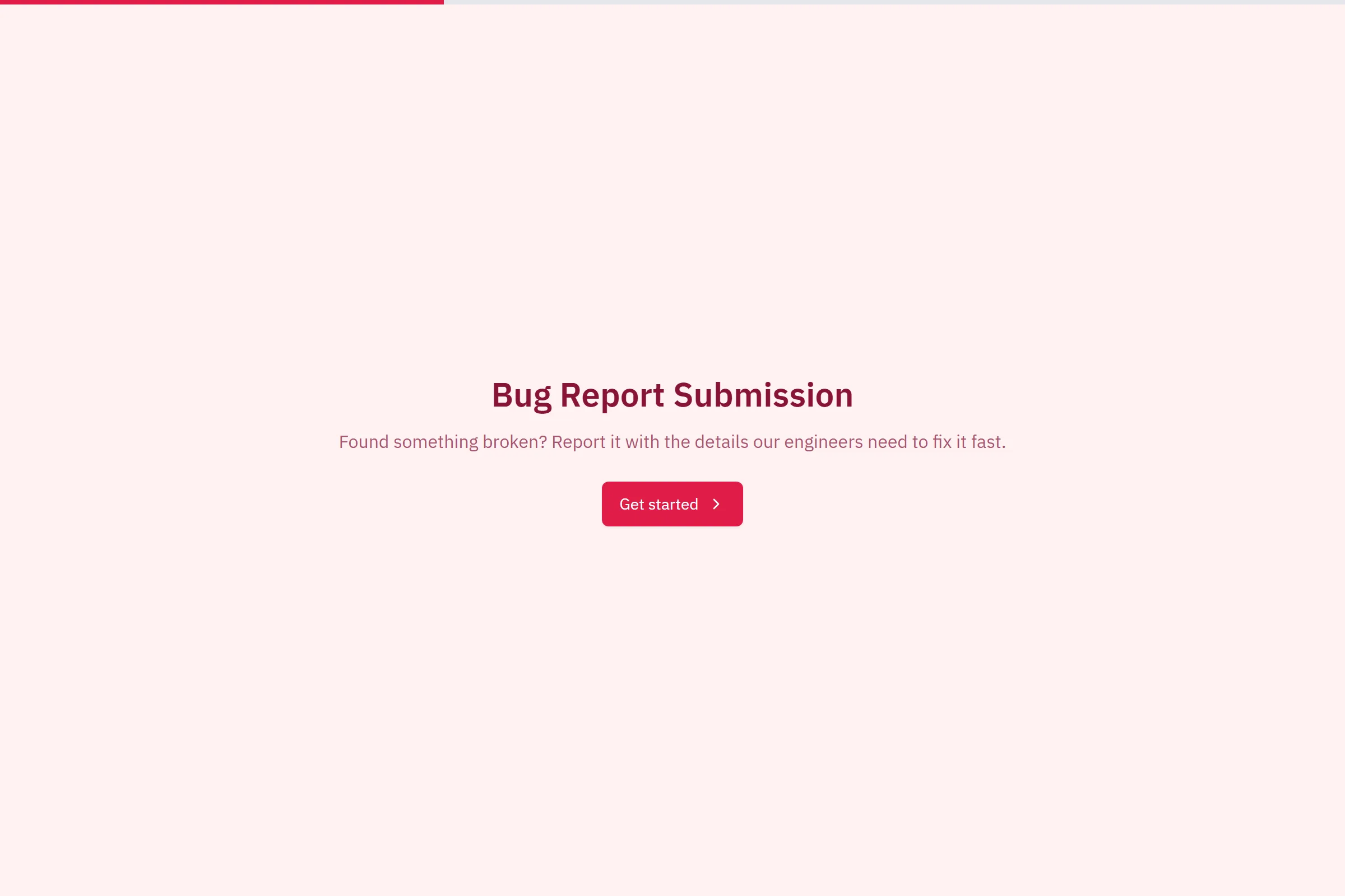 Bug Report Submission template preview