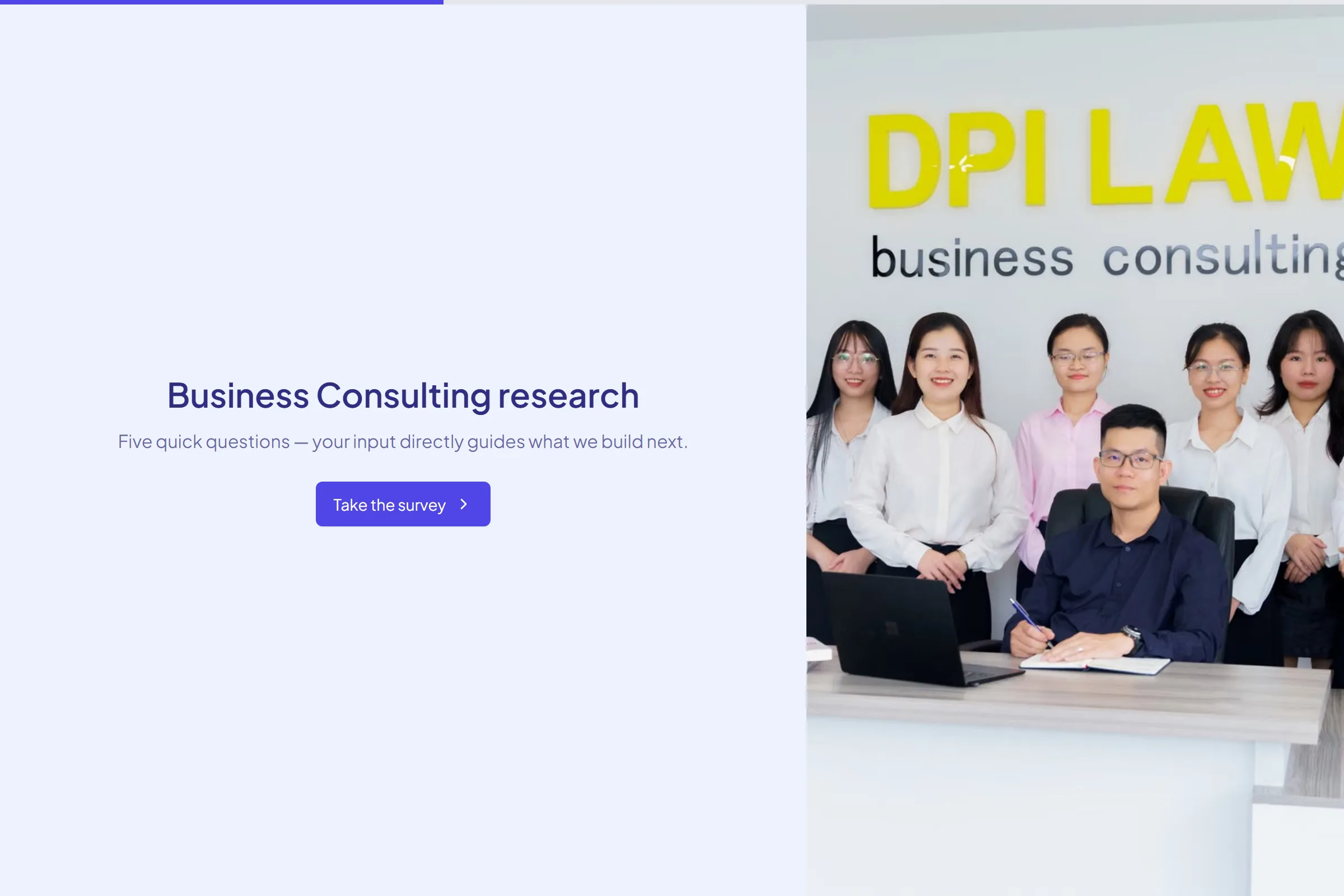 Business Consulting Market Research Survey template preview