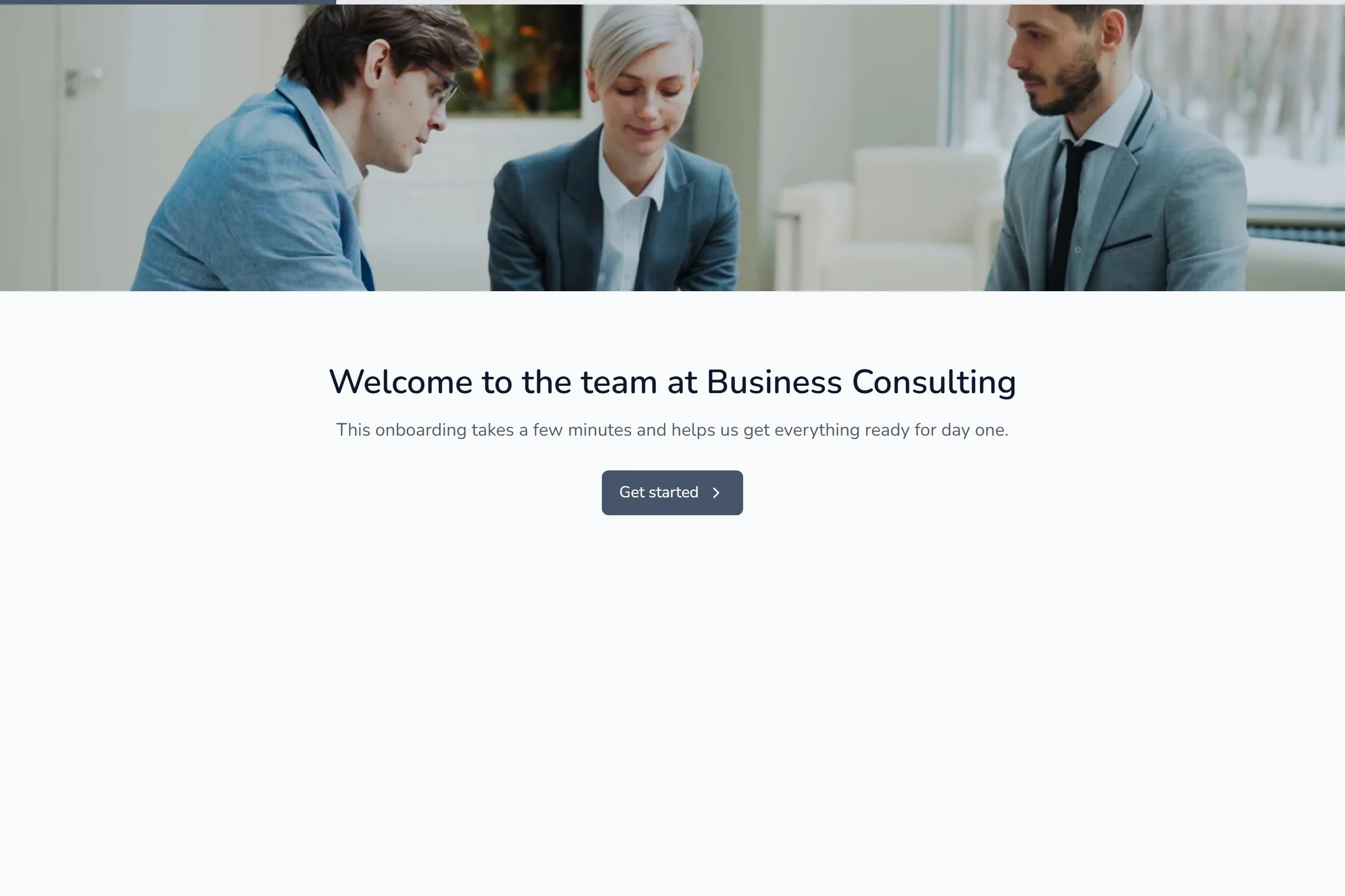 Business Consulting New Starter Onboarding template preview