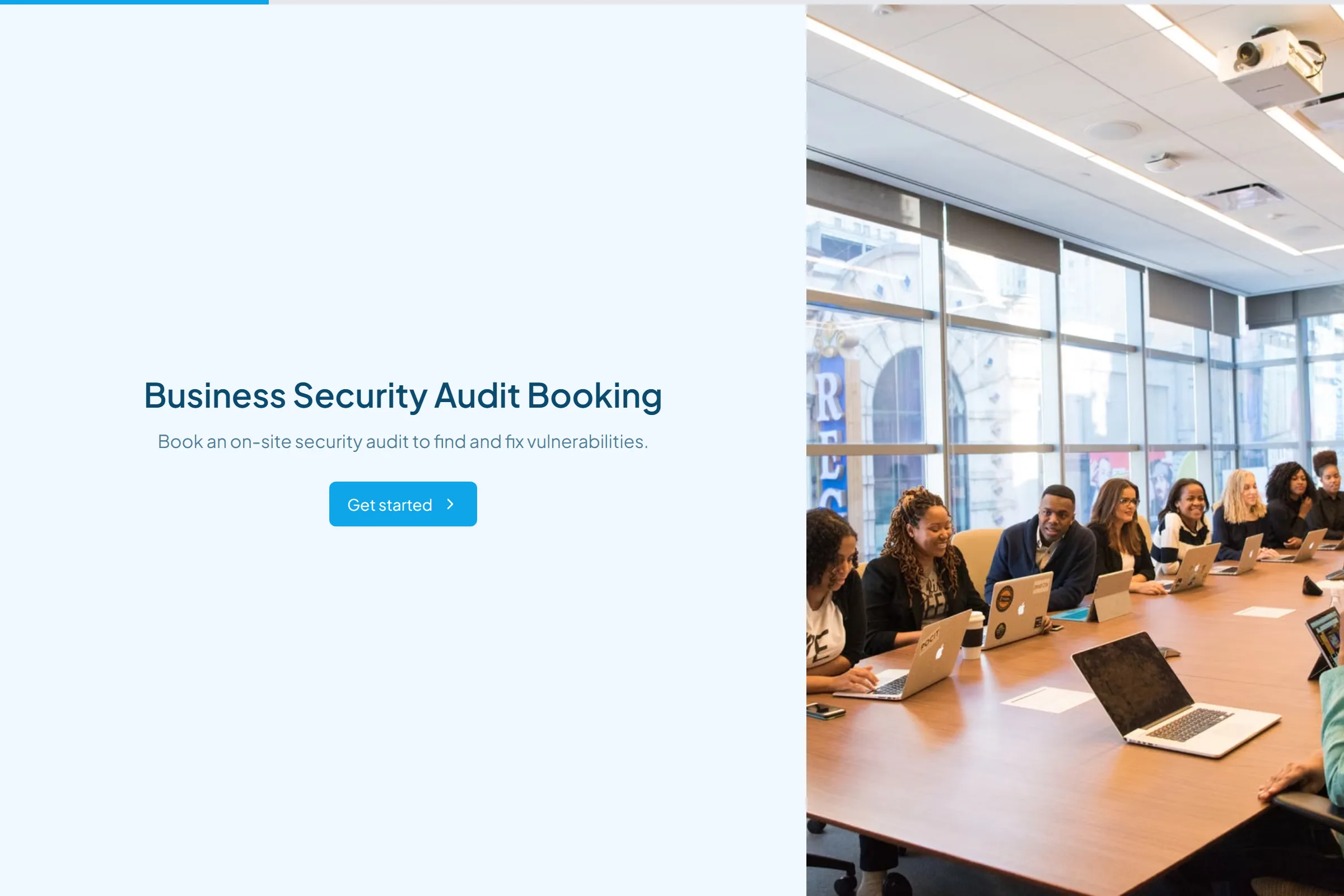 Business Security Audit Booking template preview