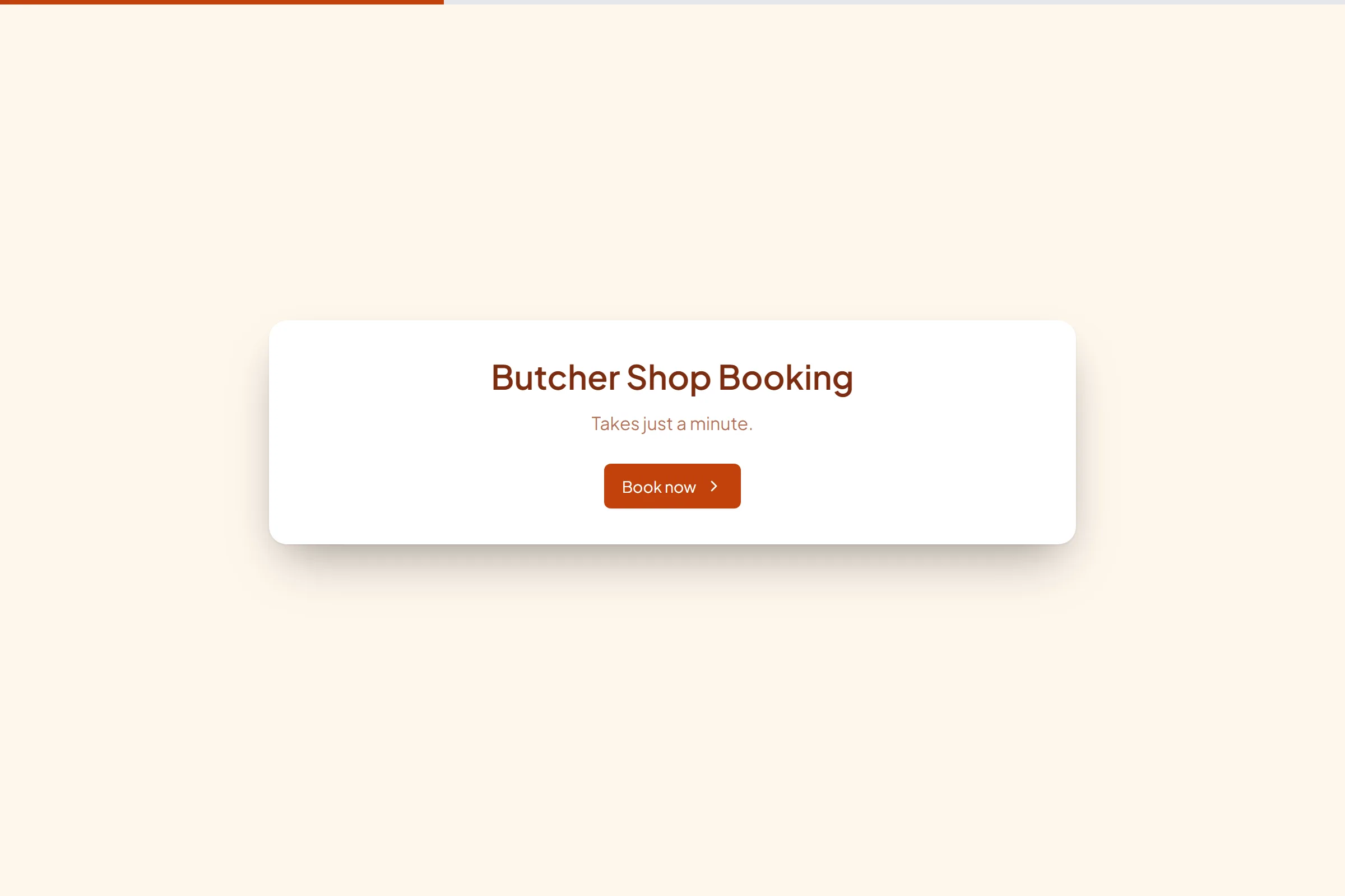 Butcher Shop Booking template preview