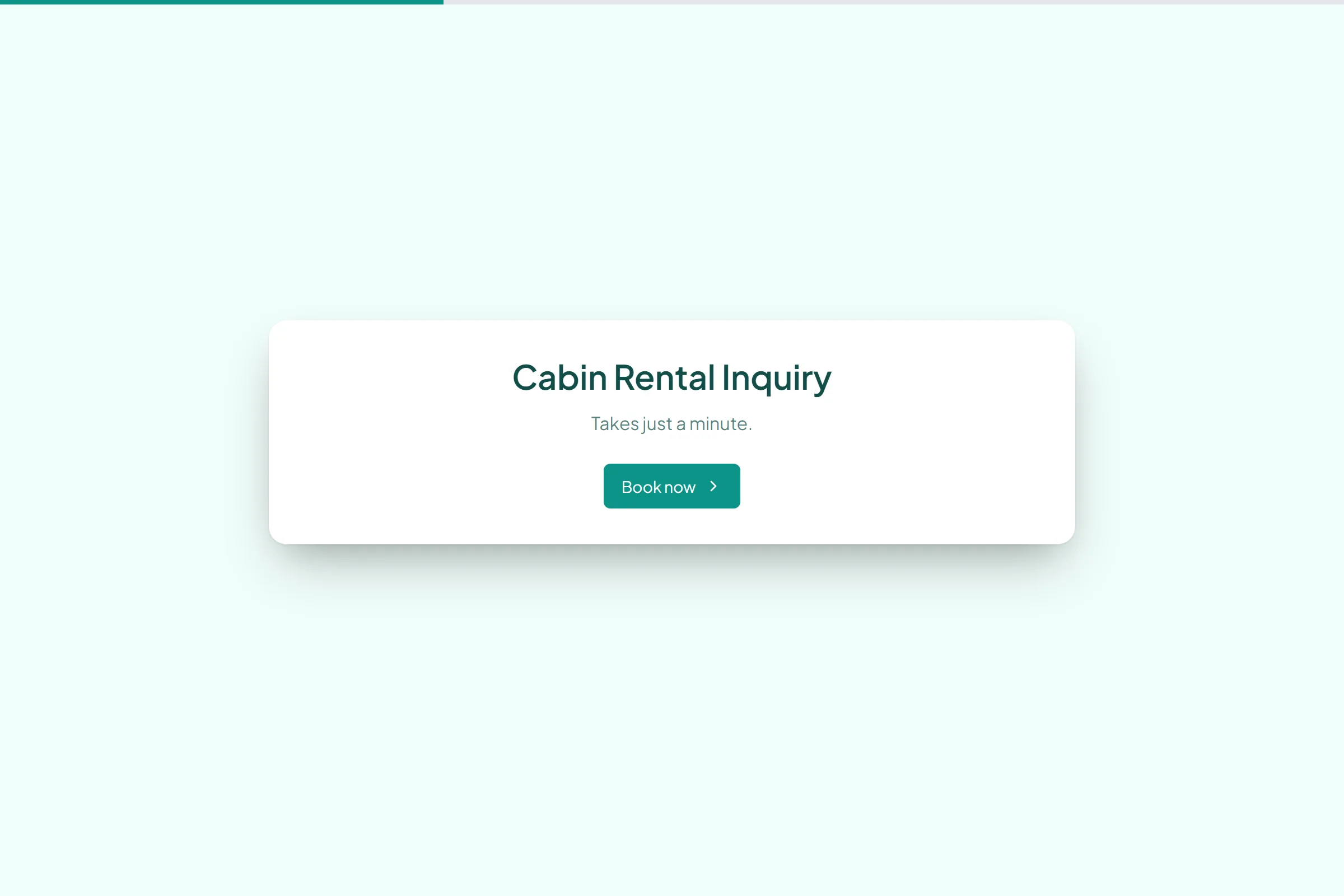 Cabin Rental Inquiry template preview