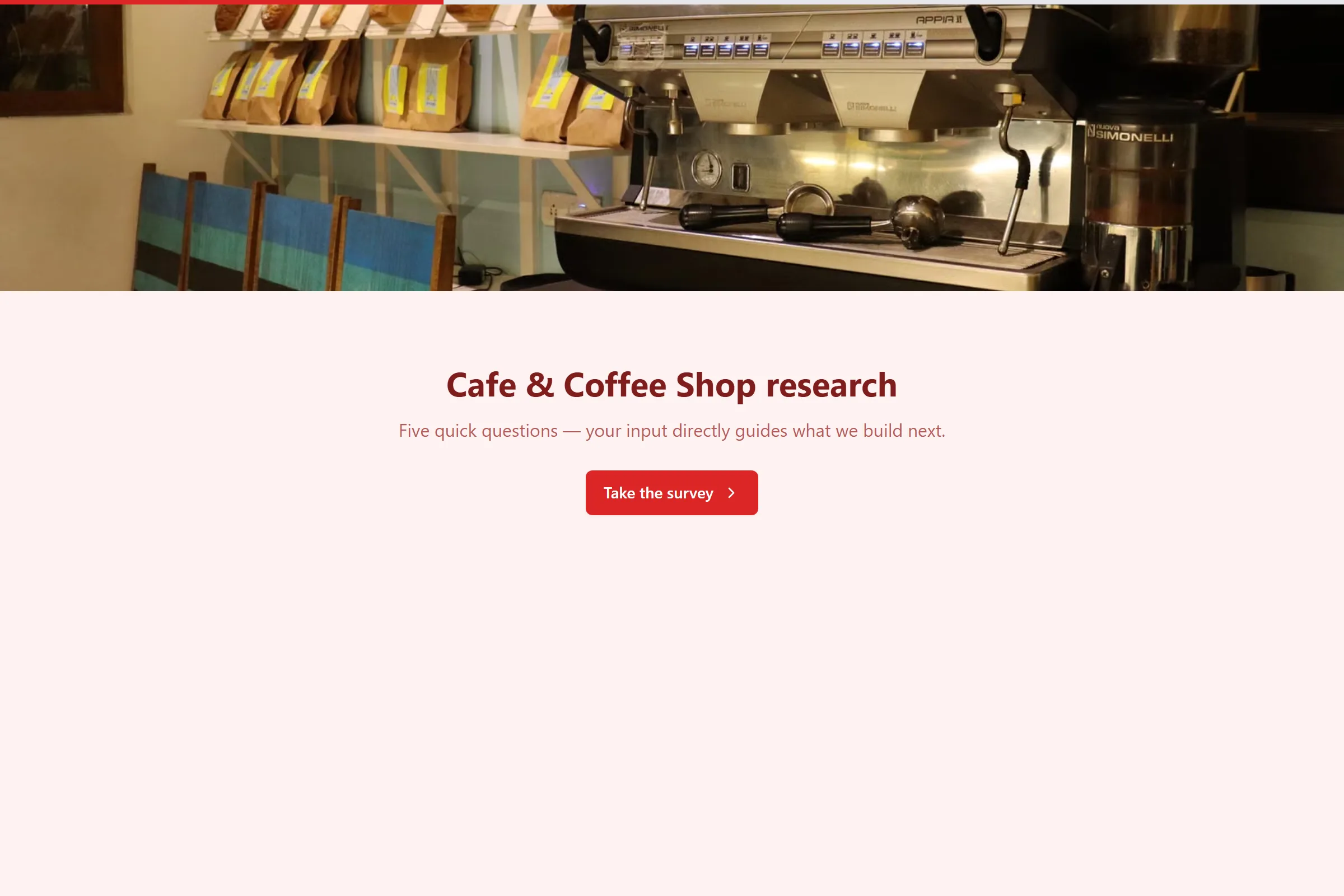 Cafe & Coffee Shop Market Research Survey template preview