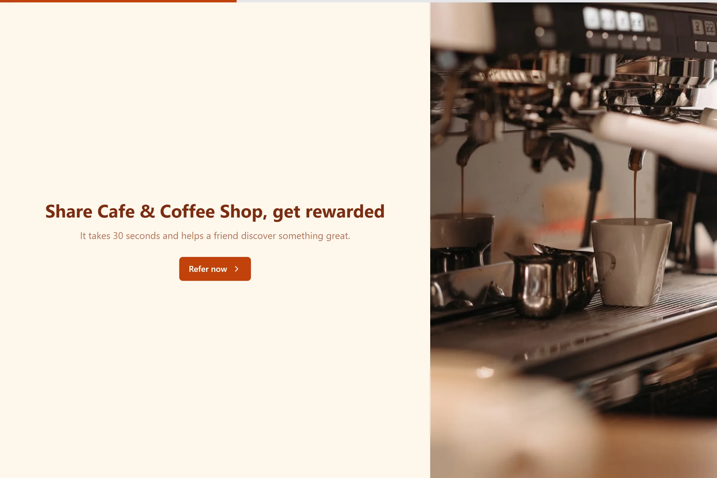 Cafe & Coffee Shop Referral Form template preview