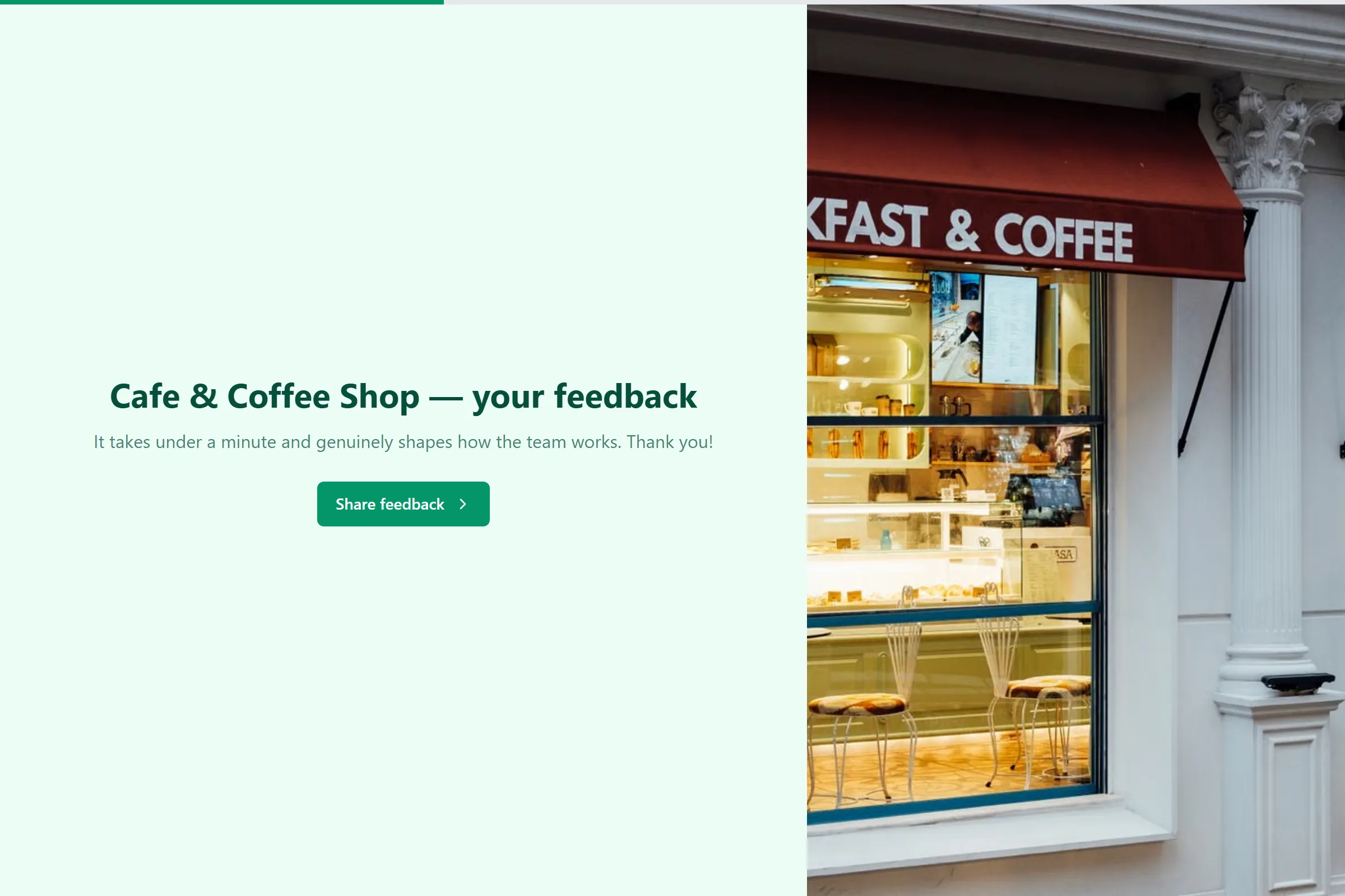 Cafe & Coffee Shop Satisfaction Survey template preview