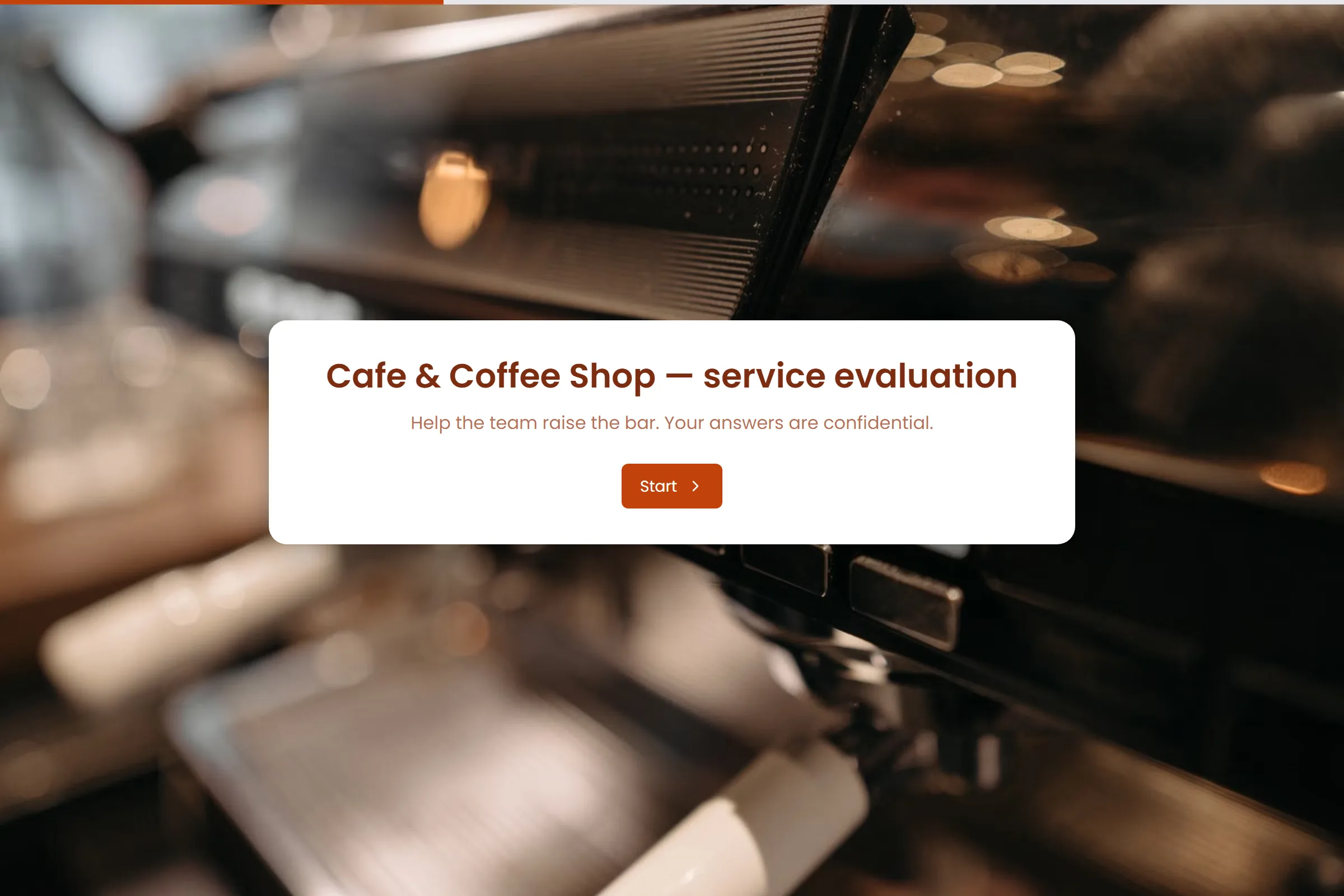 Cafe & Coffee Shop Service Evaluation template preview