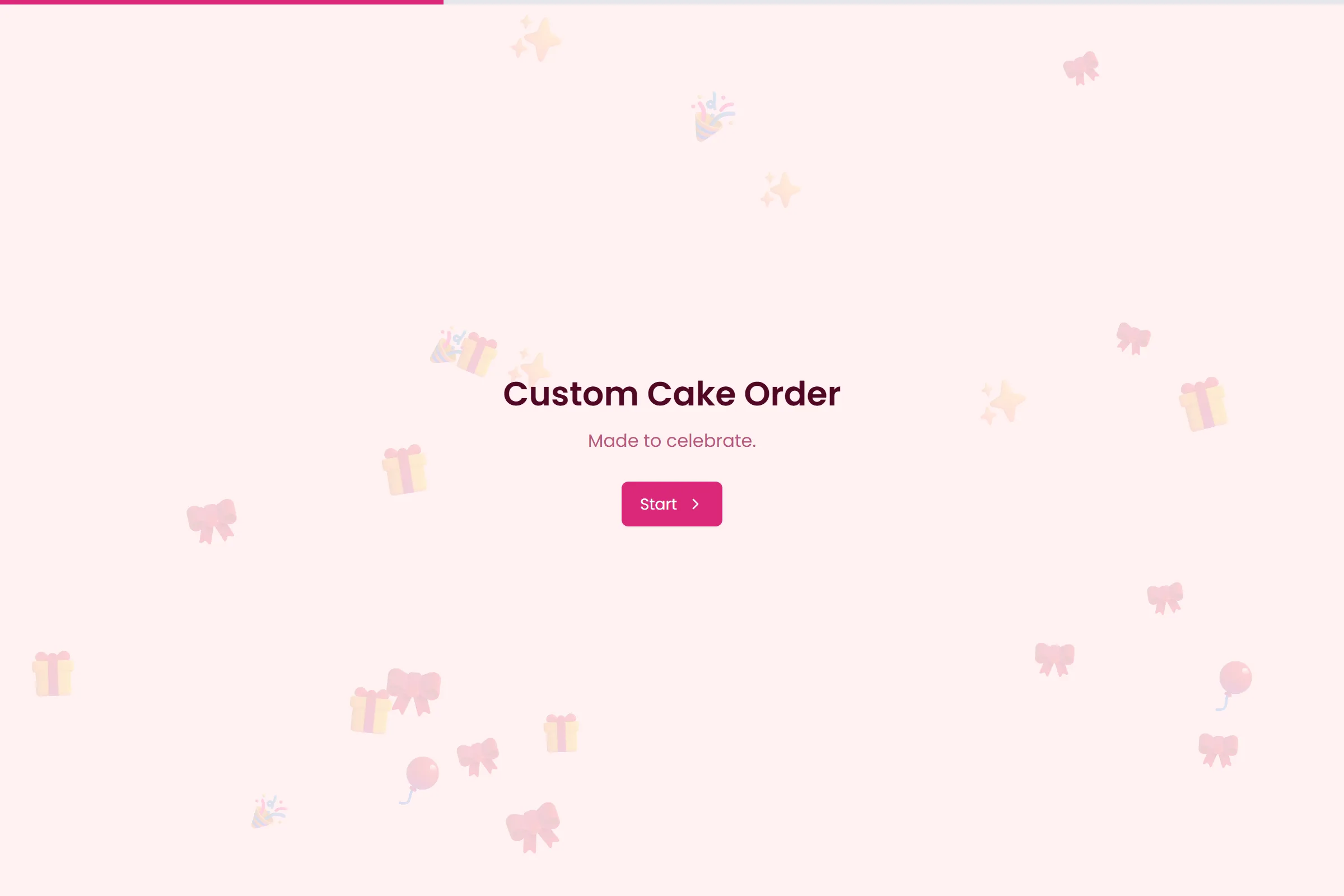 Custom Cake Order template preview