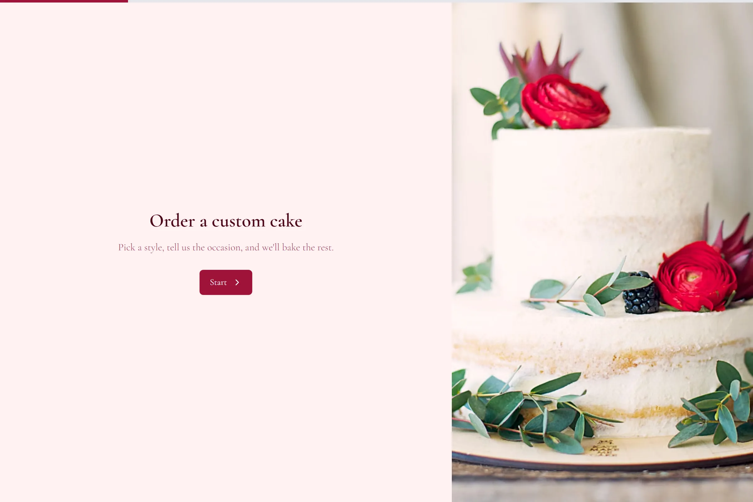 Custom Cake Order template preview