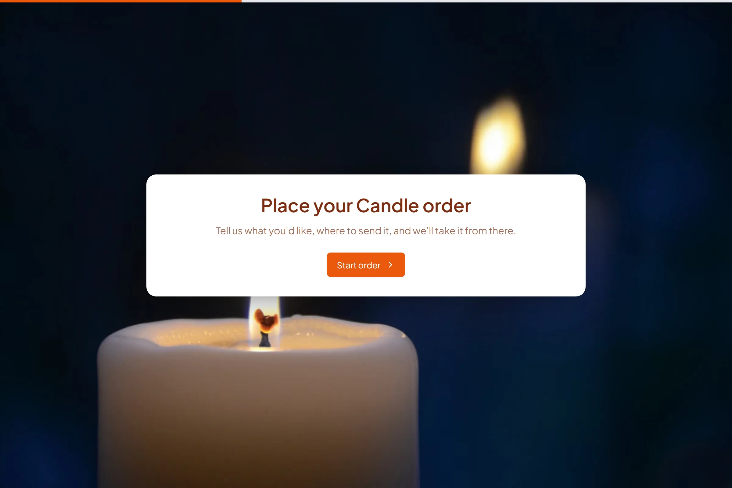 Candle Order template preview