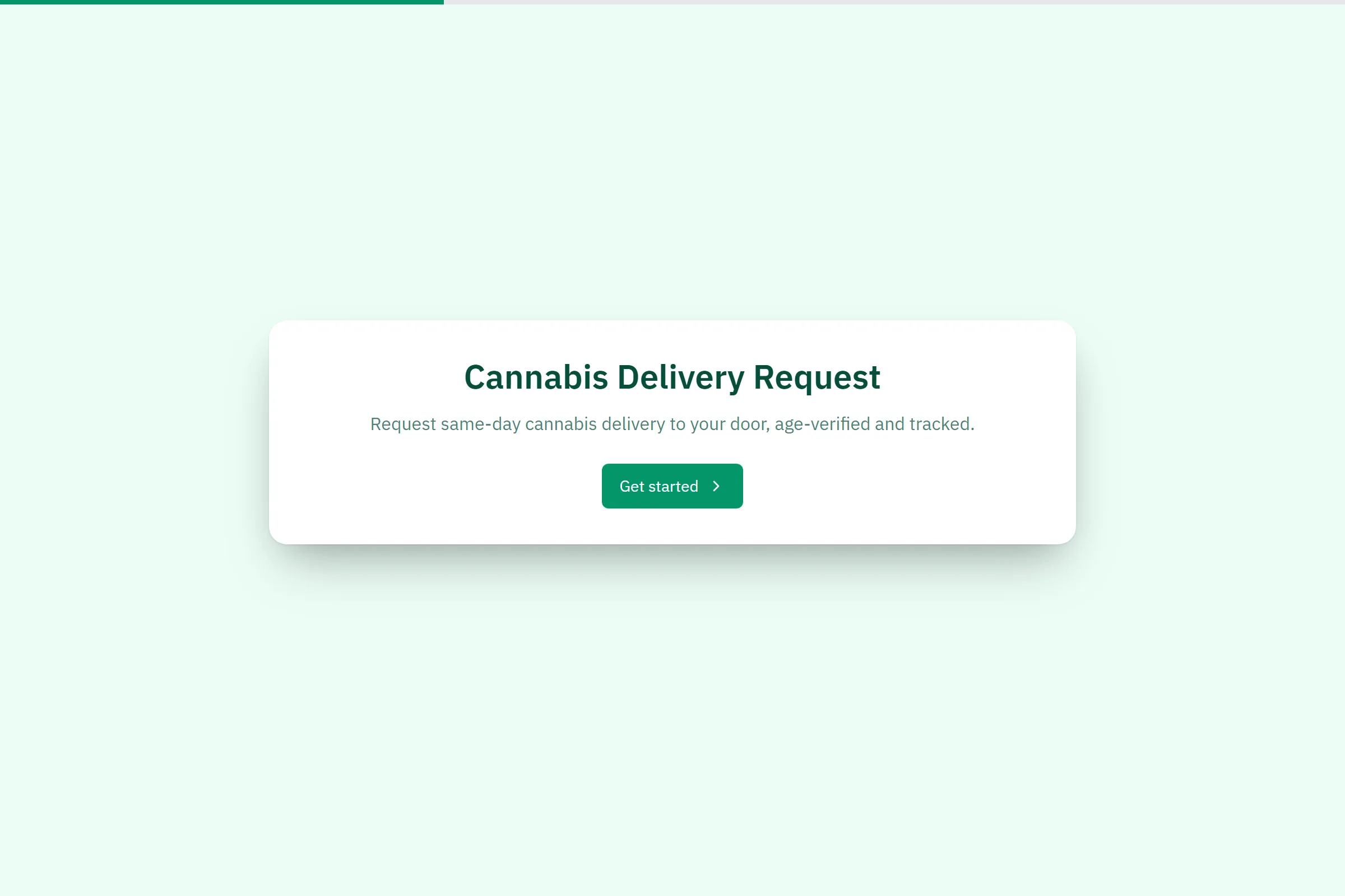 Cannabis Delivery Request template preview