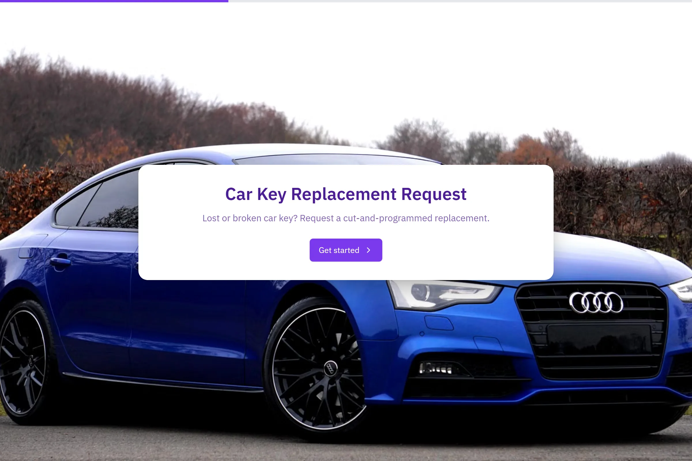 Car Key Replacement Request template preview