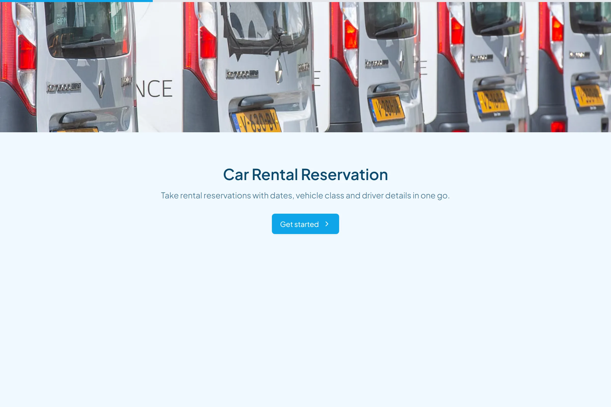 Car Rental Reservation template preview