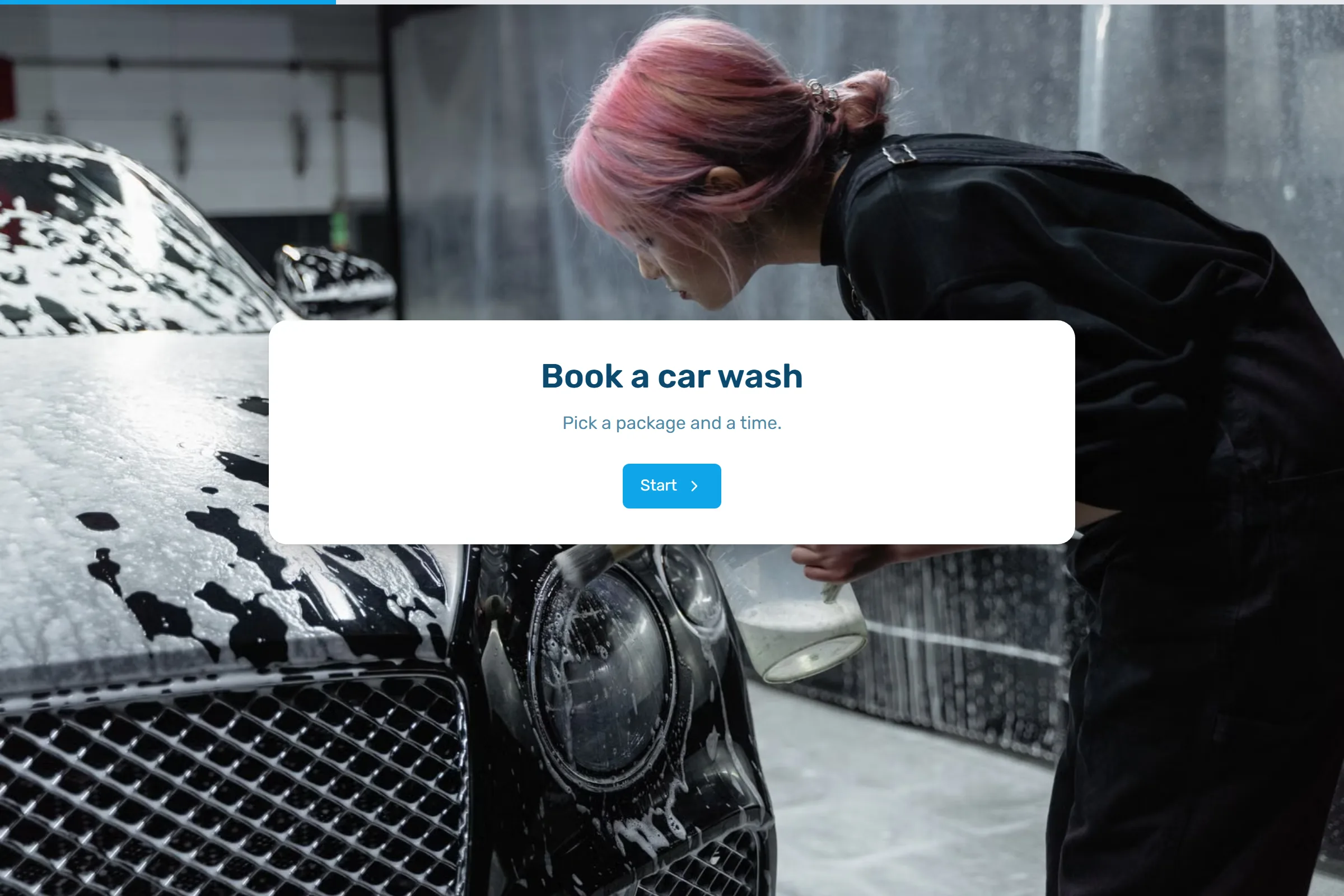 Car Wash Booking template preview
