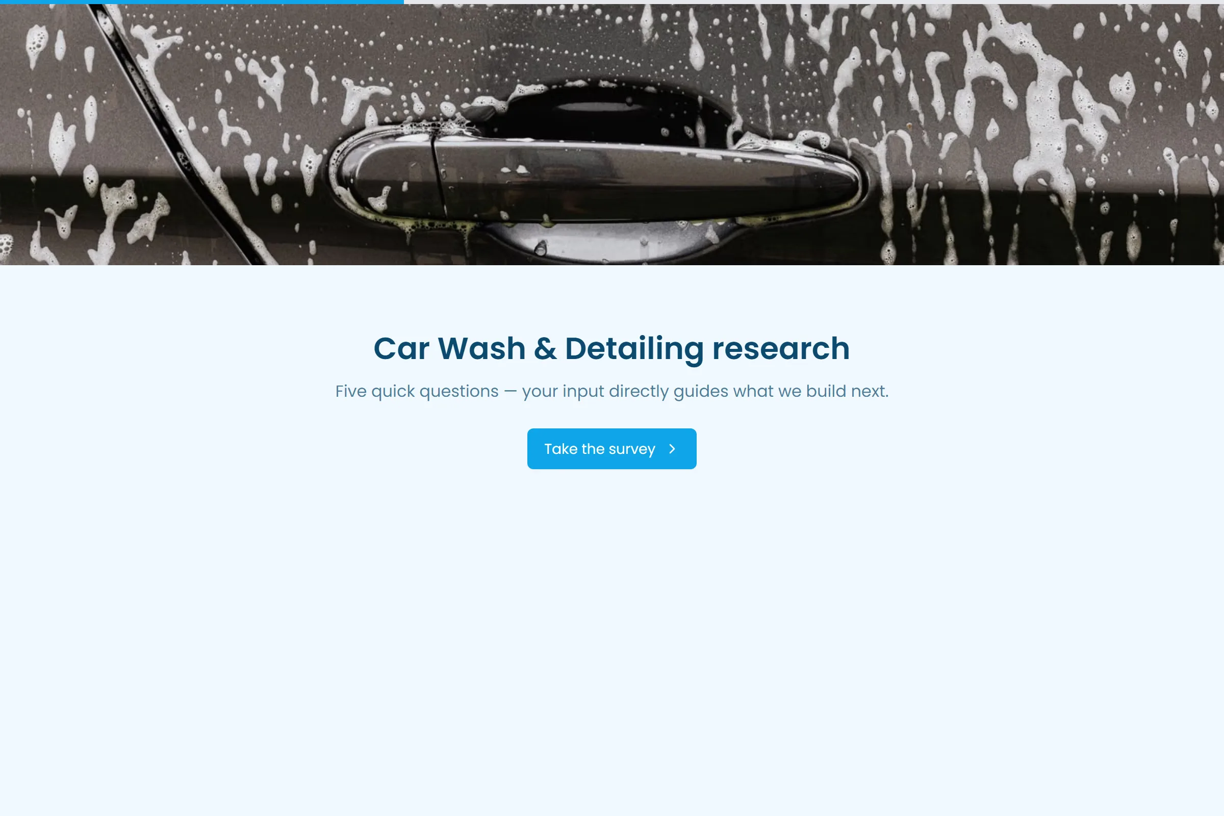 Car Wash & Detailing Market Research Survey template preview
