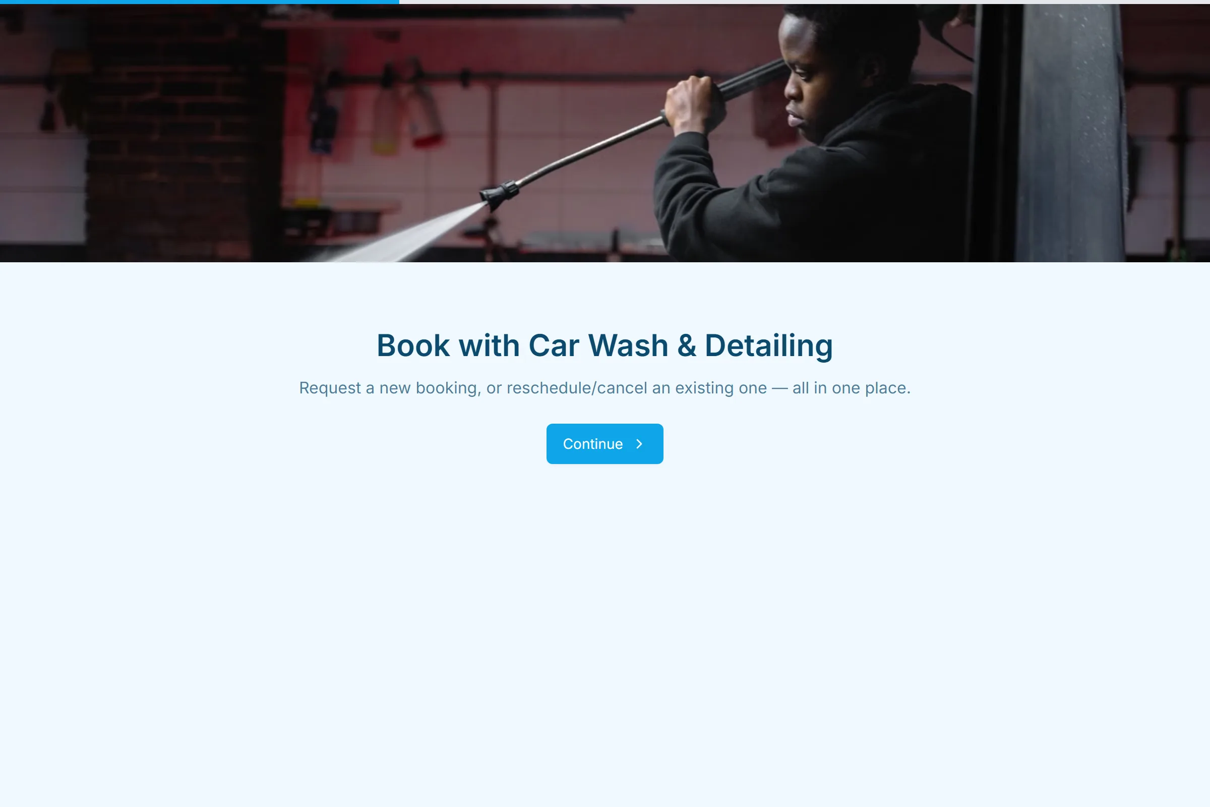 Car Wash & Detailing Reschedule / Cancel Request template preview
