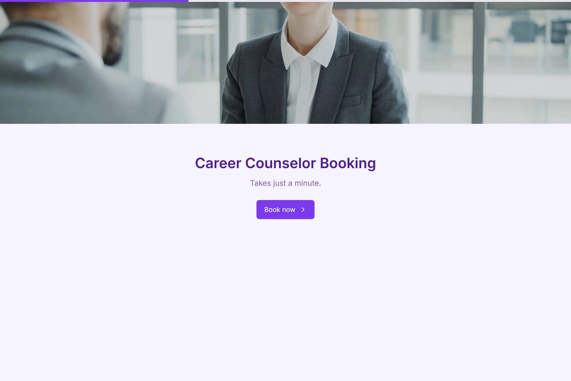 Career Counselor Booking template preview