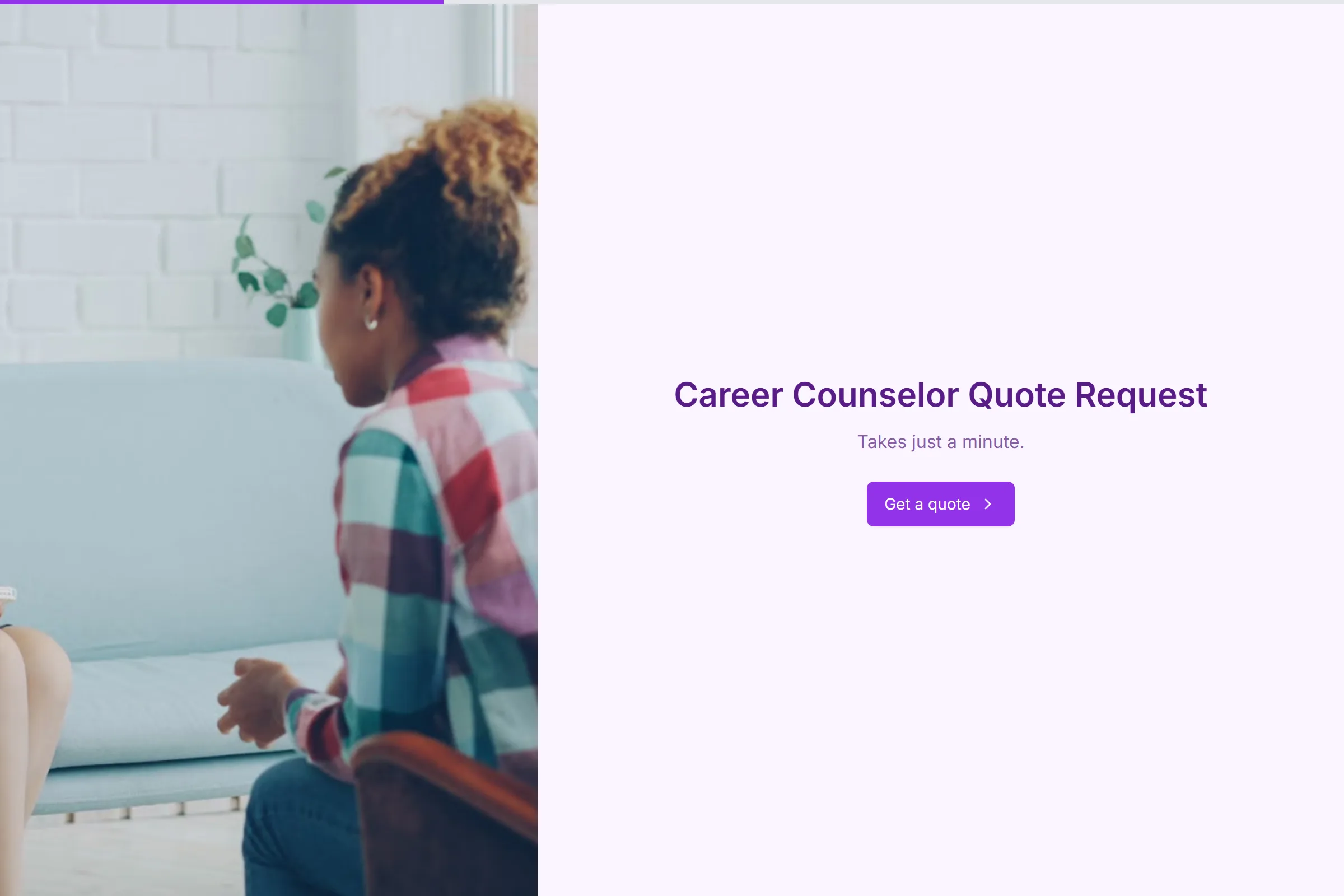 Career Counselor Quote Request template preview