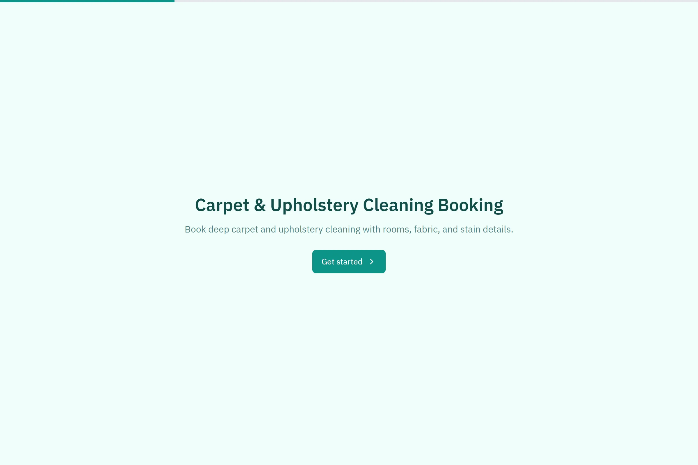 Carpet & Upholstery Cleaning Booking template preview