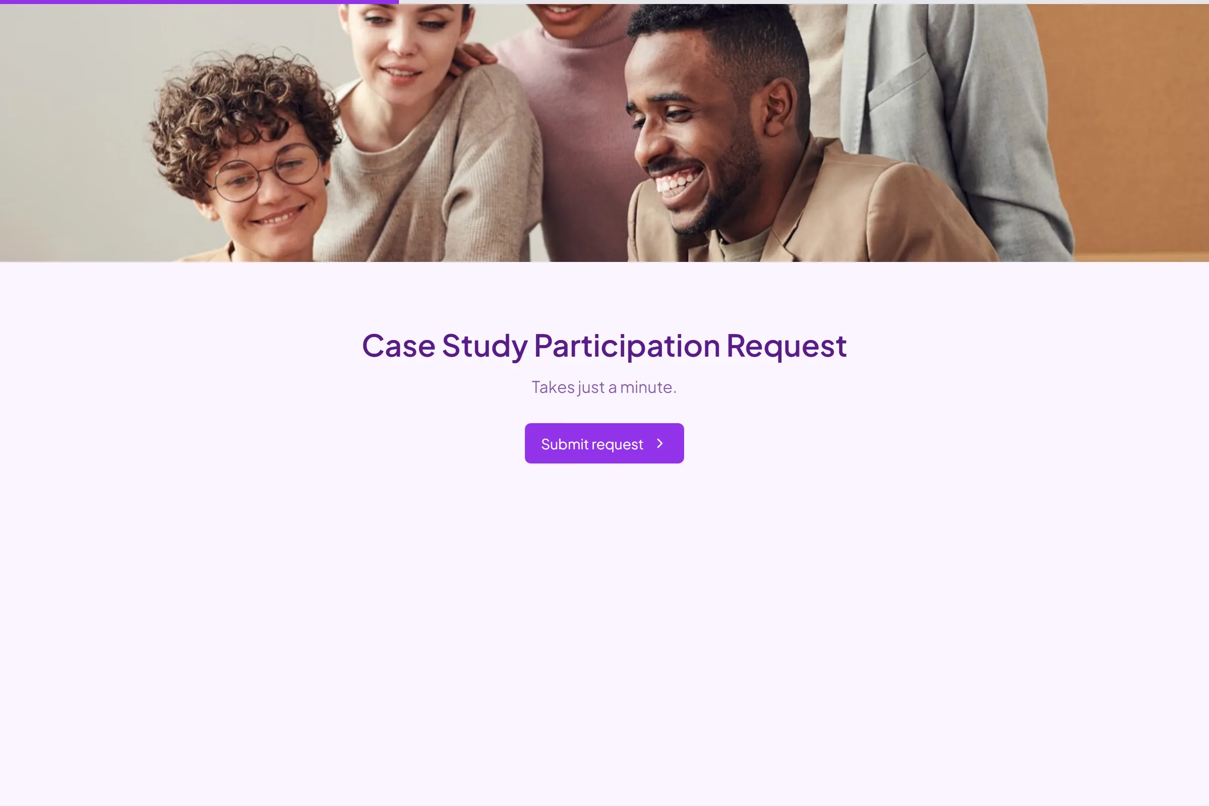 Case Study Participation Request template preview