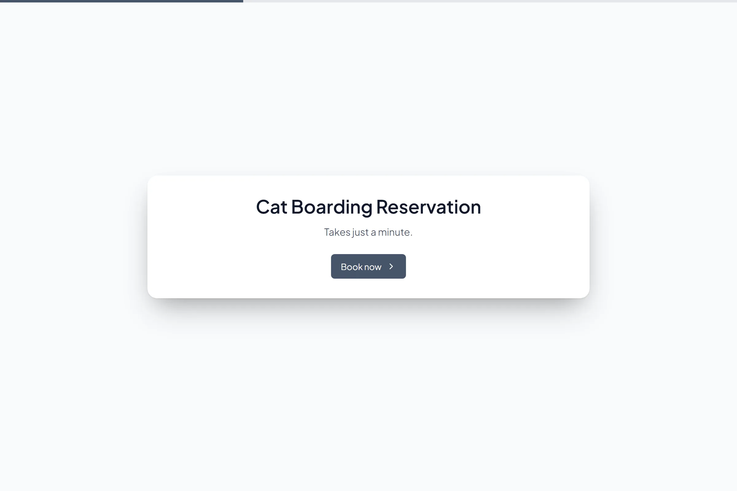 Cat Boarding Reservation template preview