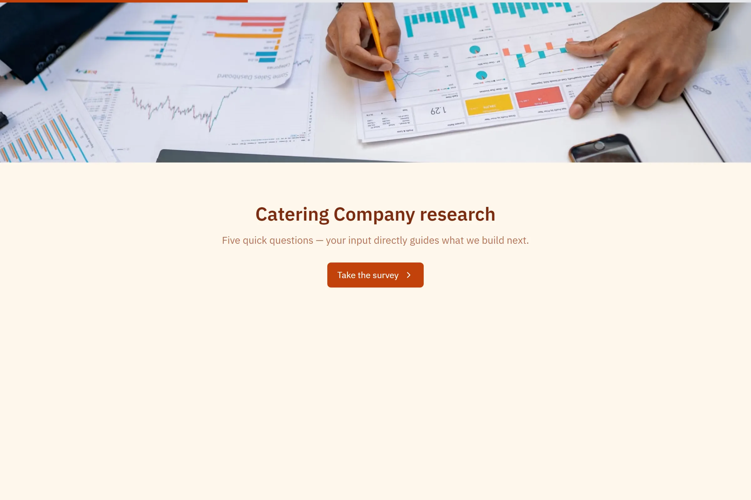 Catering Company Market Research Survey template preview