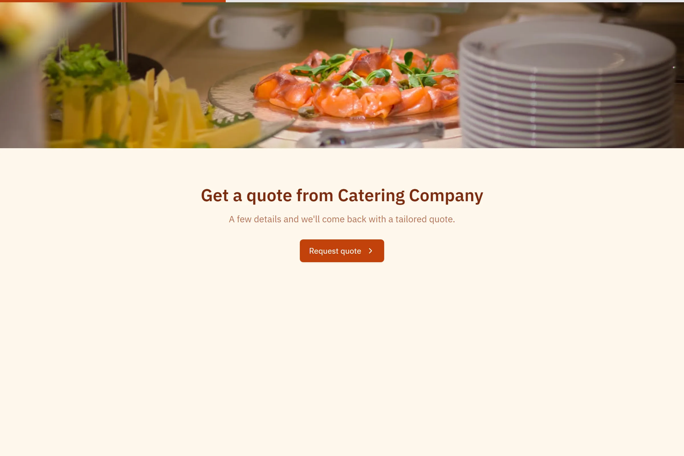 Catering Company Project Proposal template preview