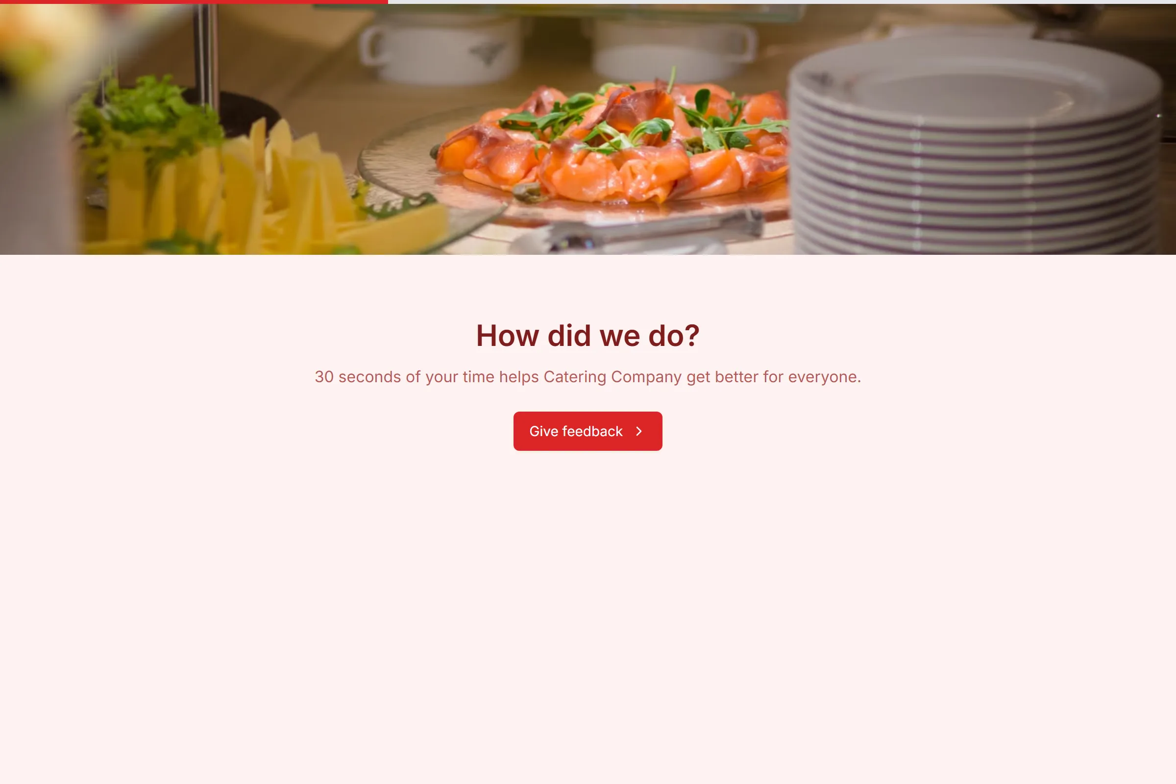 Catering Company Quick Feedback template preview