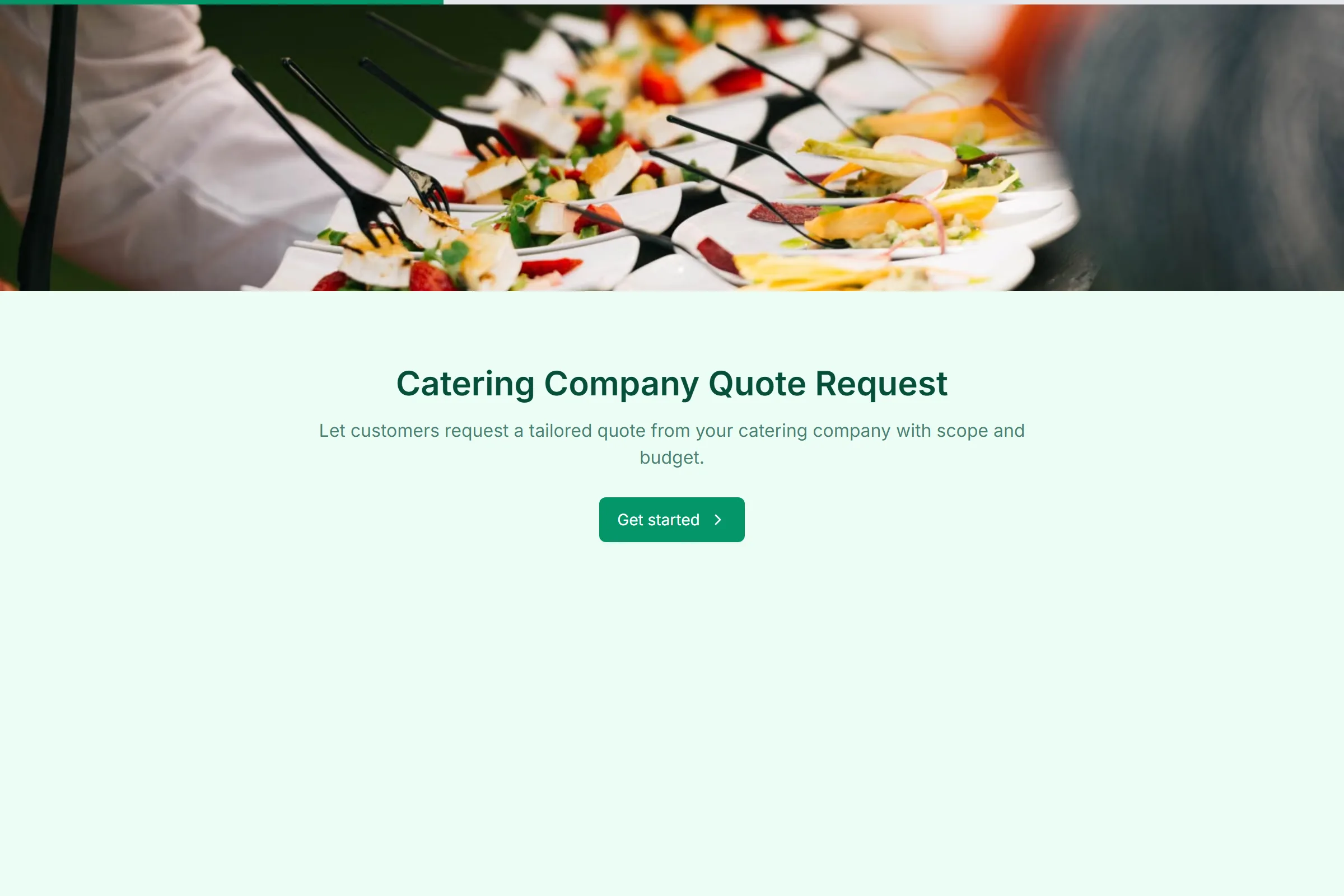 Catering Company Quote Request template preview