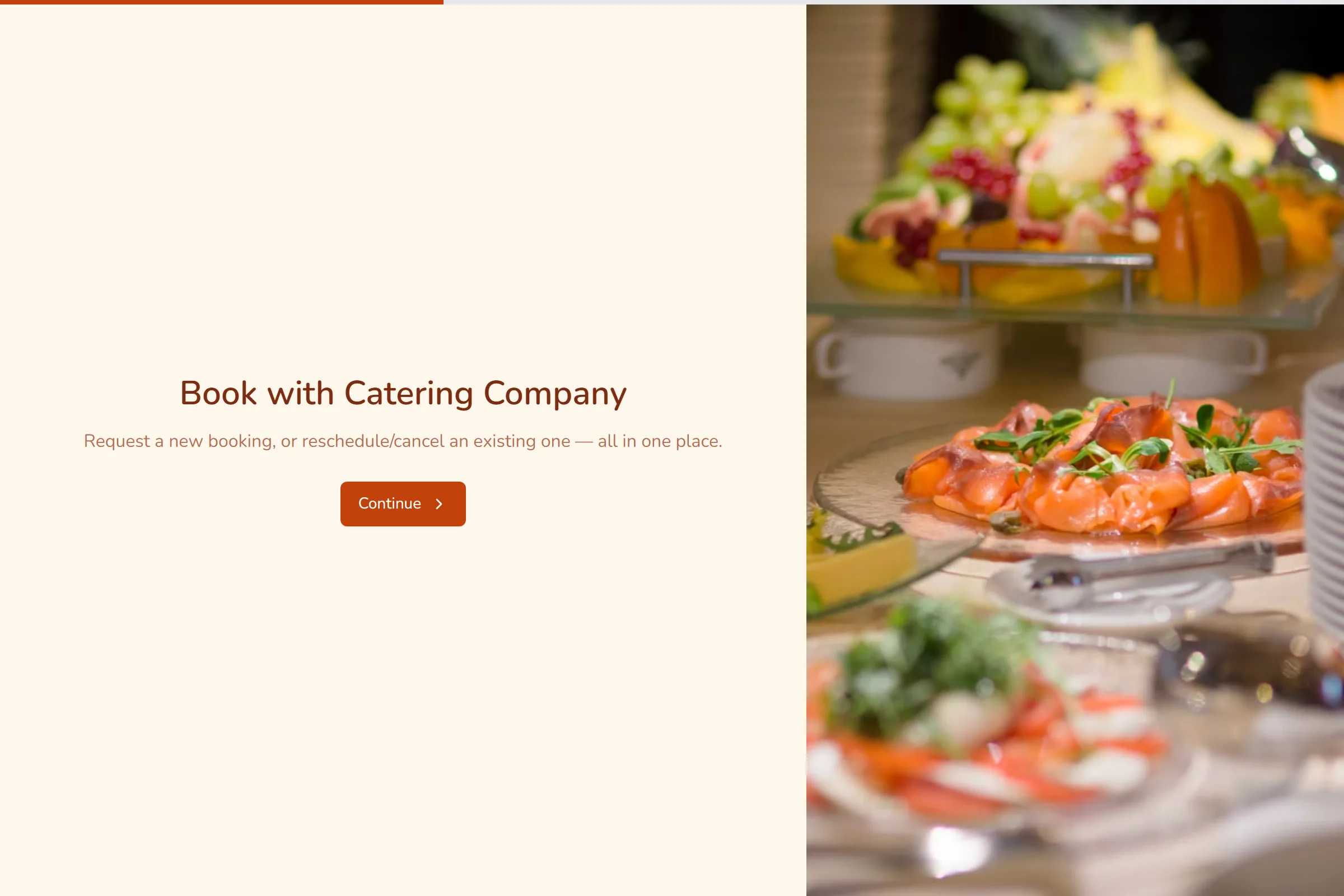 Catering Company Reservation template preview