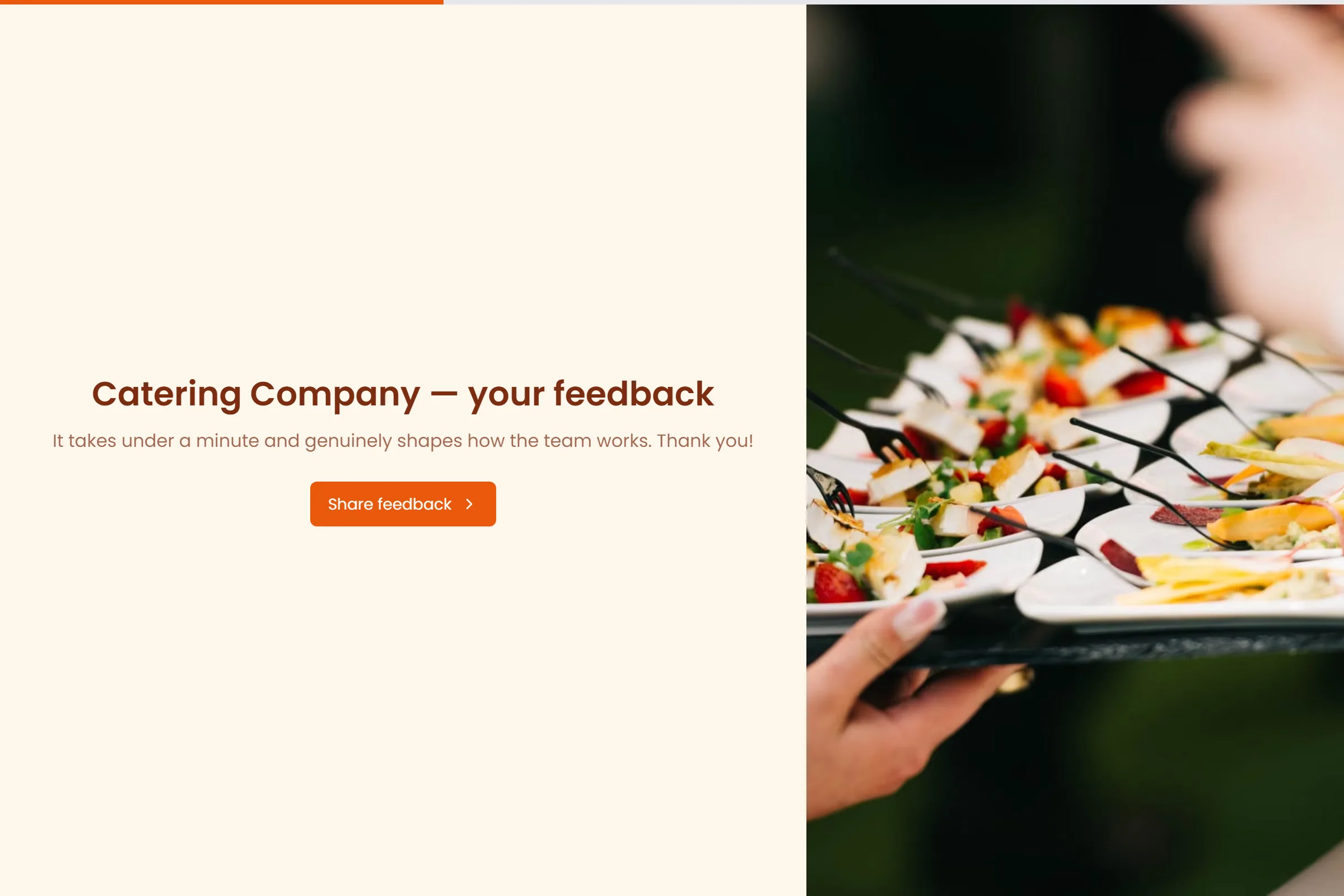 Catering Company Satisfaction Survey template preview