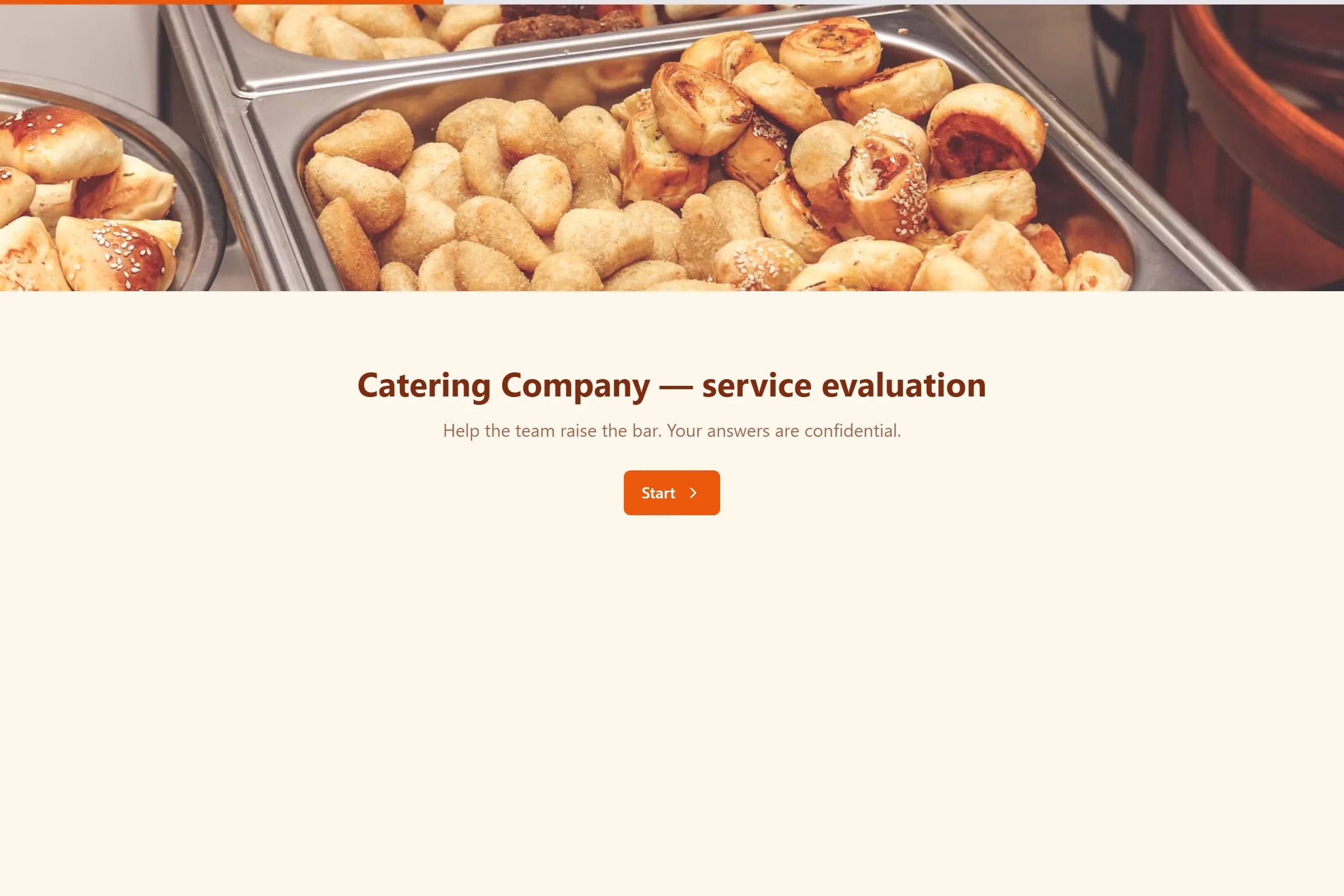 Catering Company Service Evaluation template preview