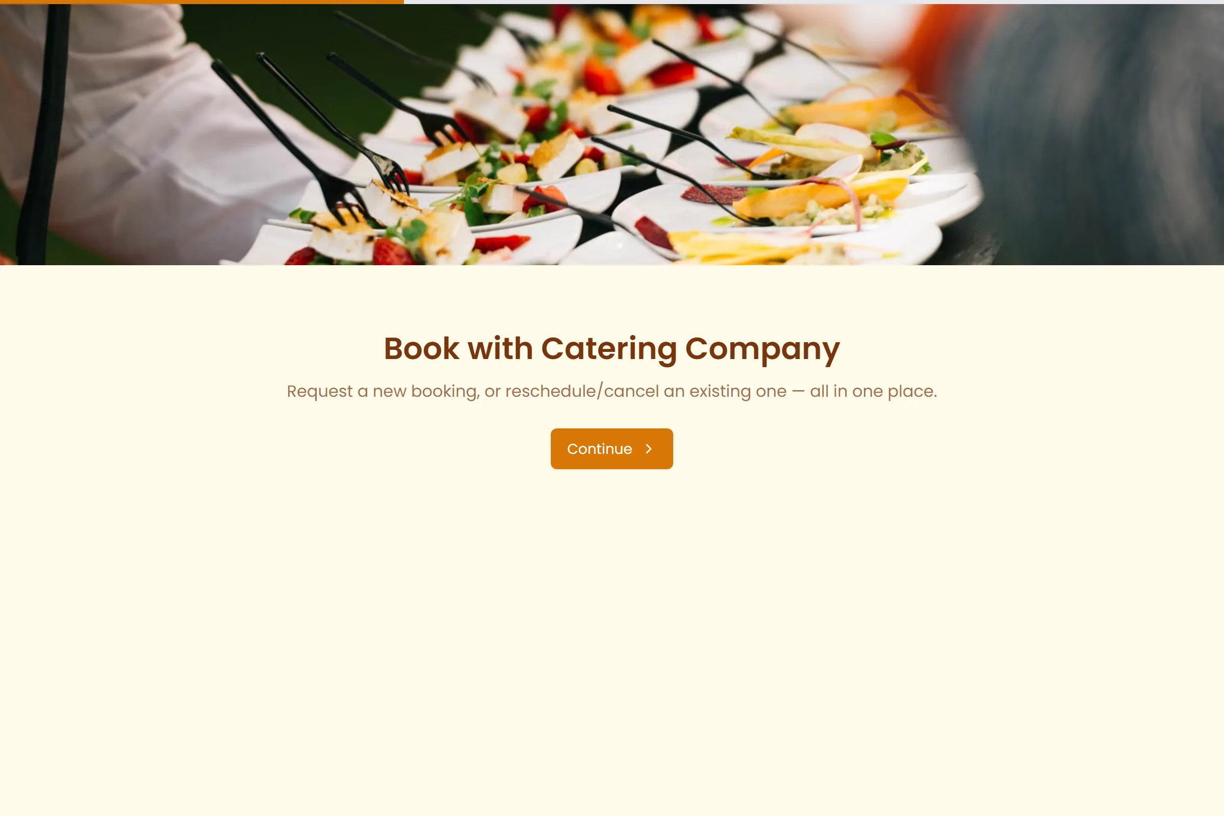 Catering Company Tasting Booking template preview