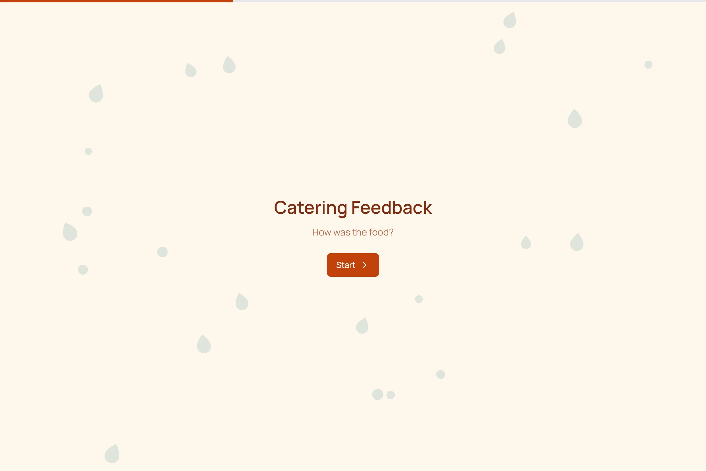Catering Feedback template preview