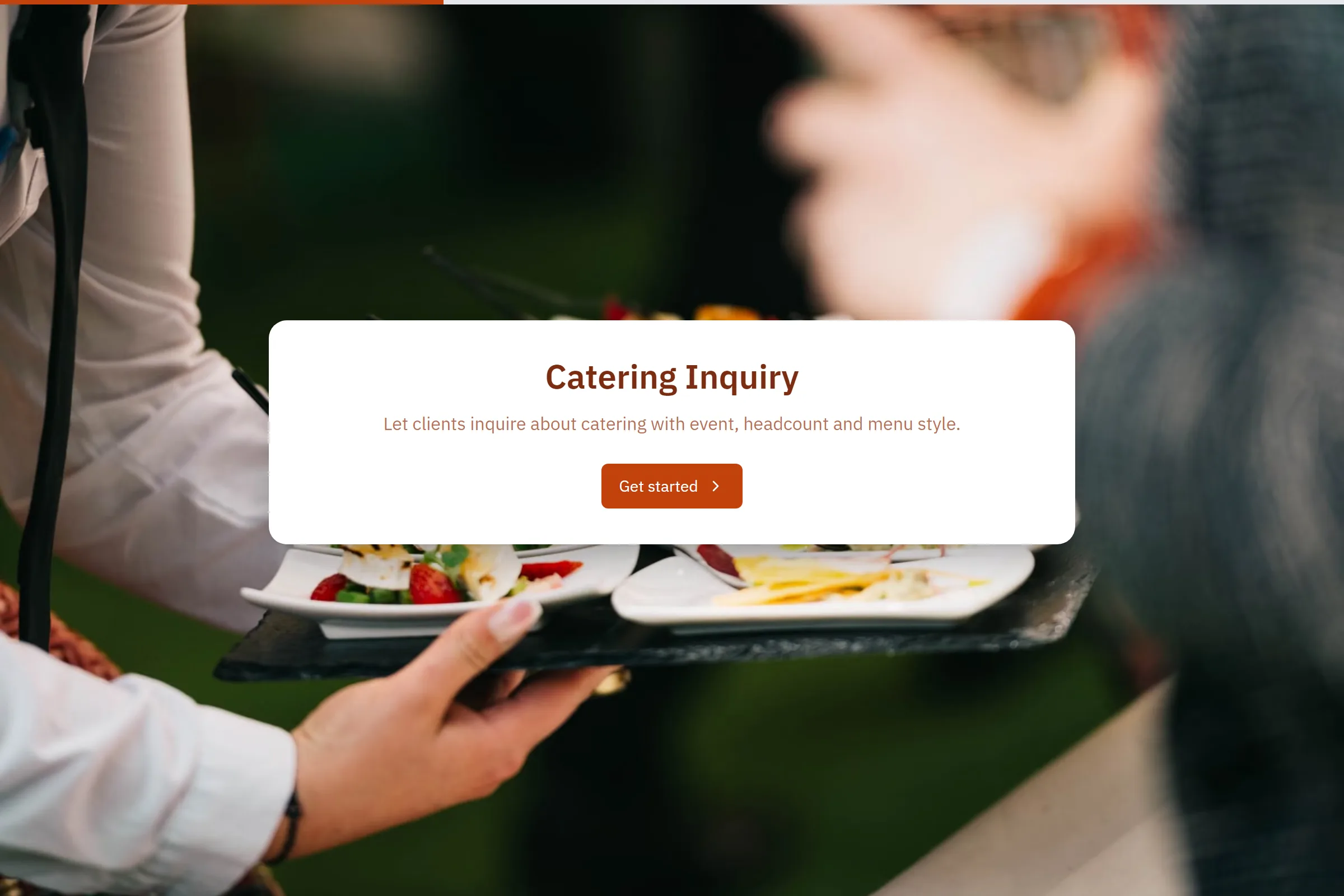Catering Inquiry template preview