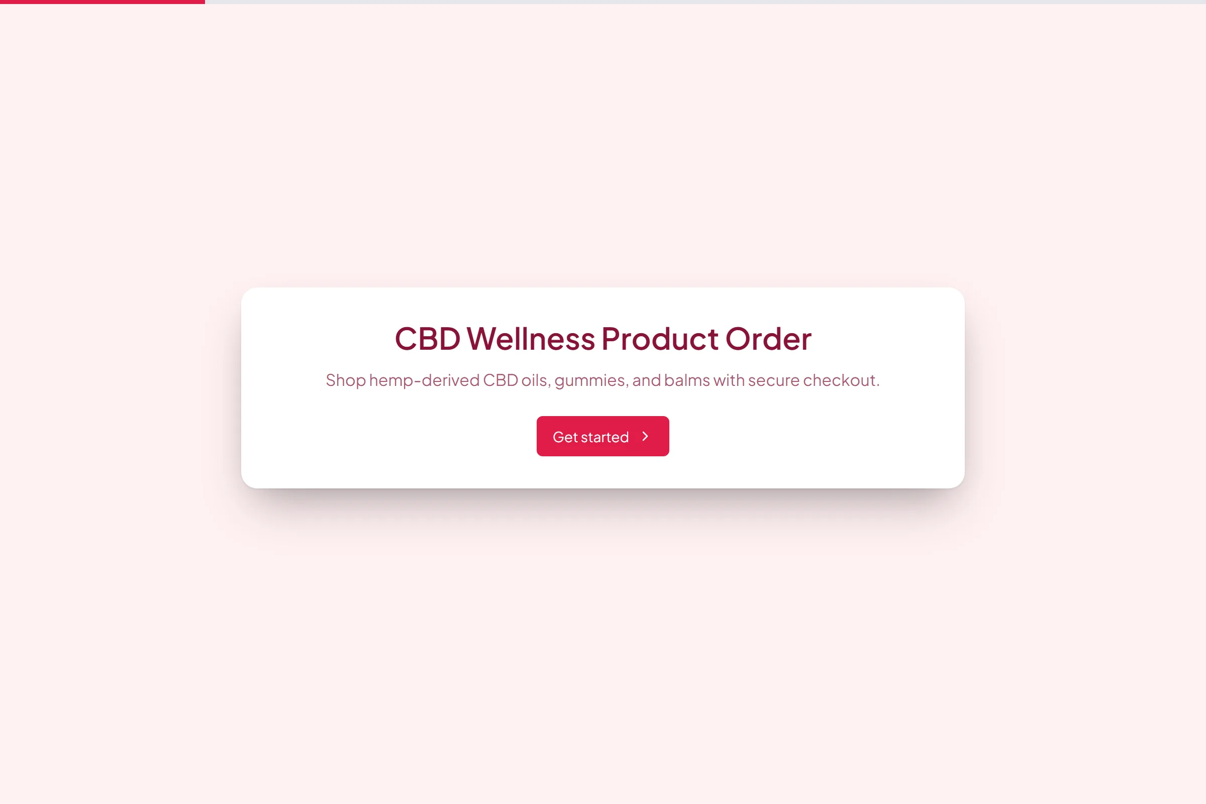 CBD Wellness Product Order template preview