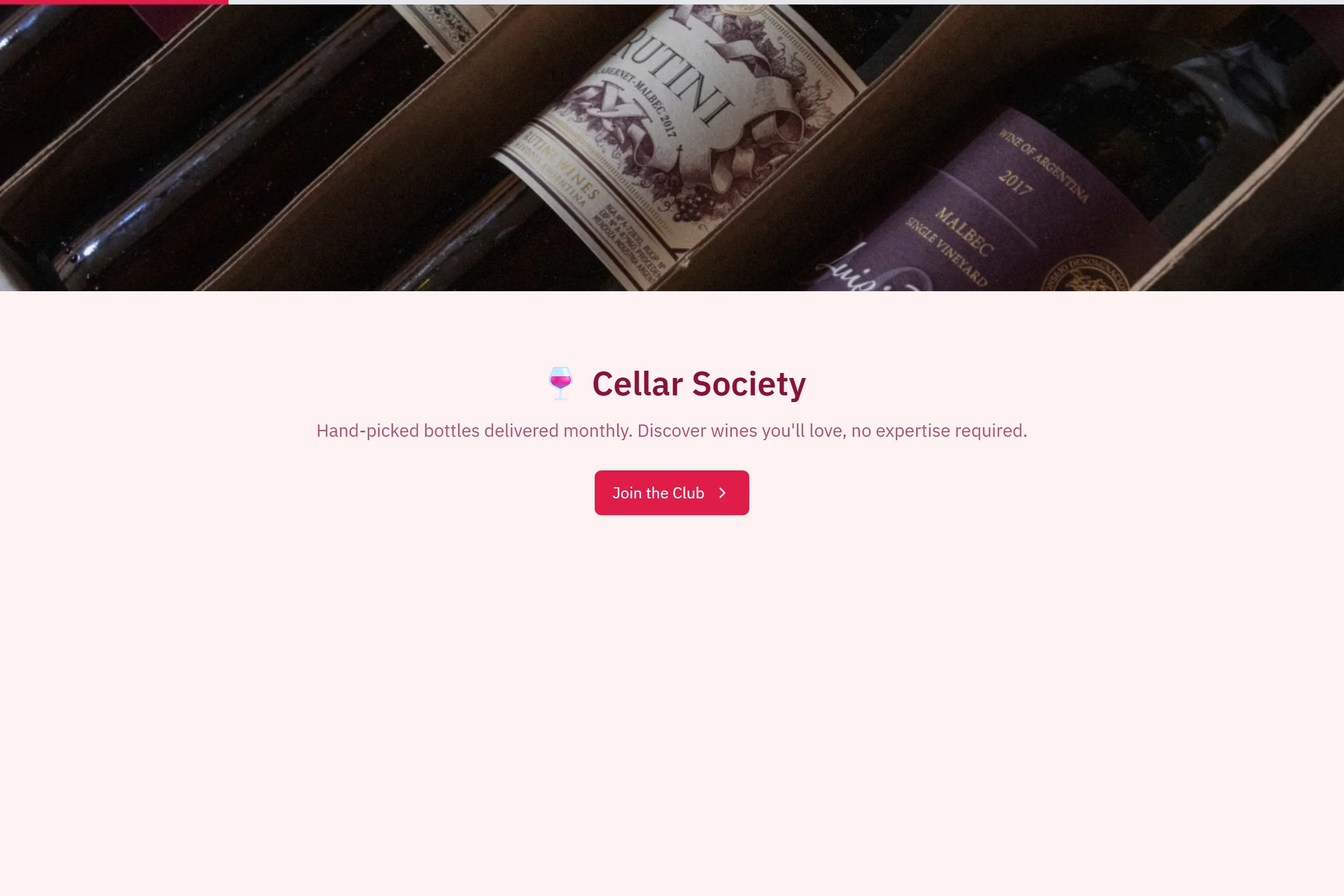 Cellar Society Wine Club template preview