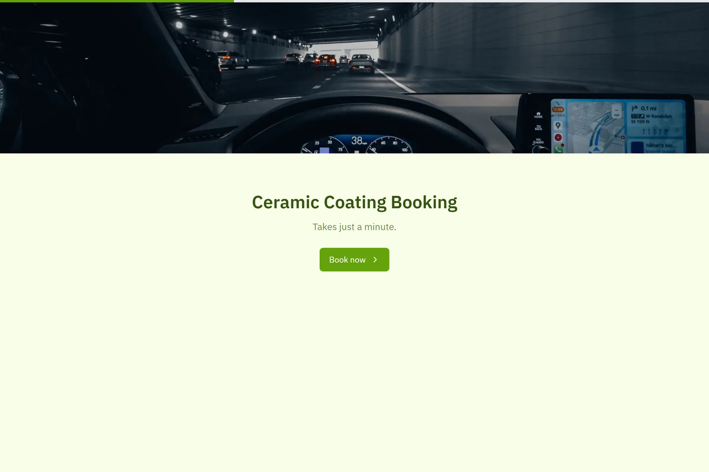 Ceramic Coating Booking template preview