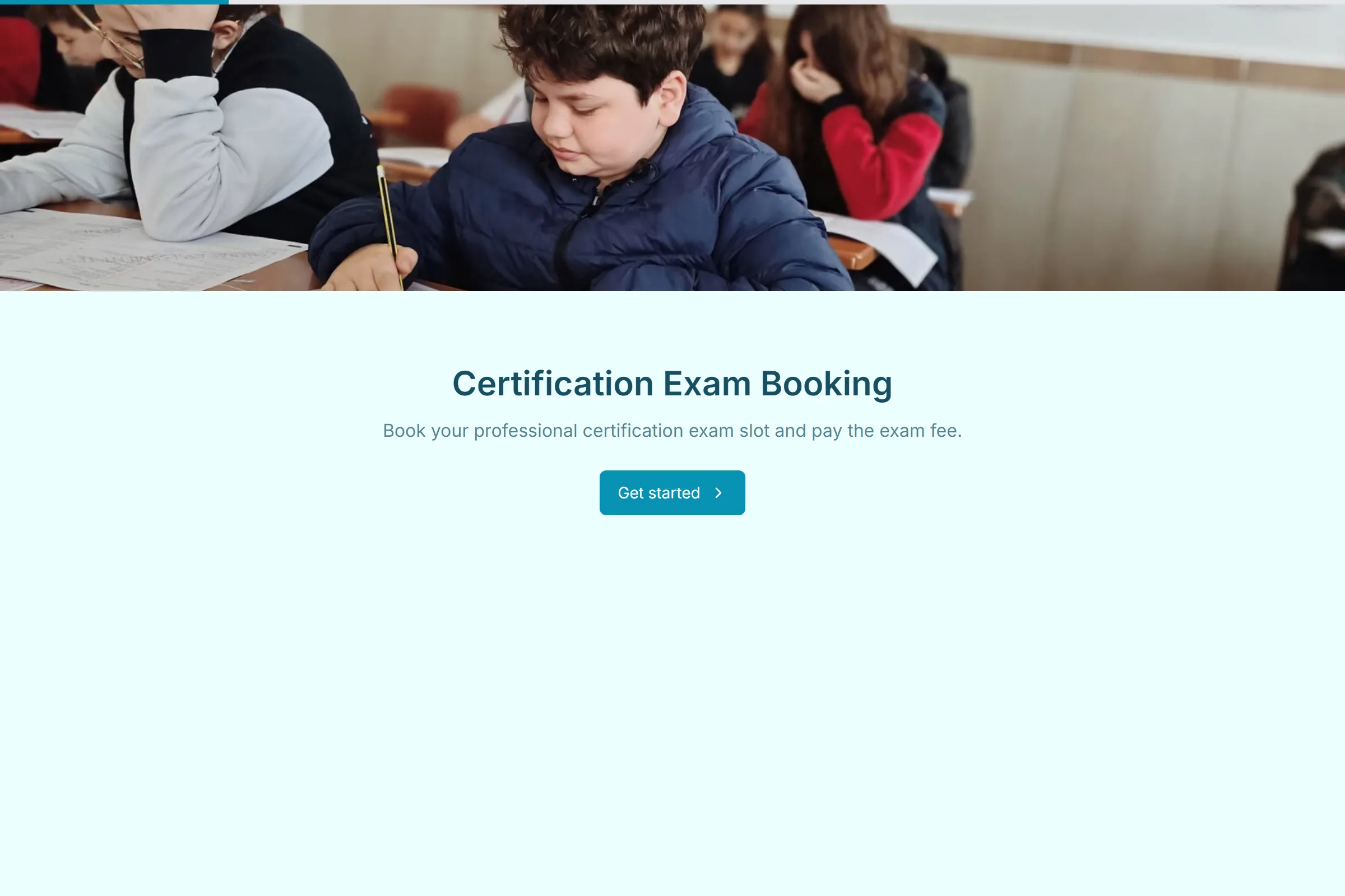 Certification Exam Booking template preview