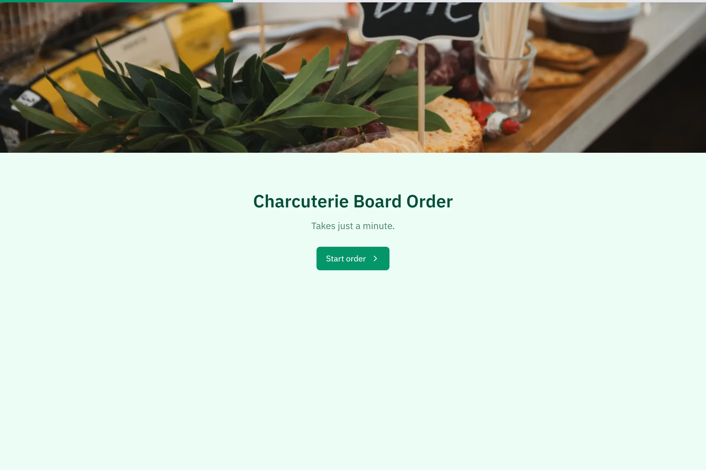 Charcuterie Board Order template preview